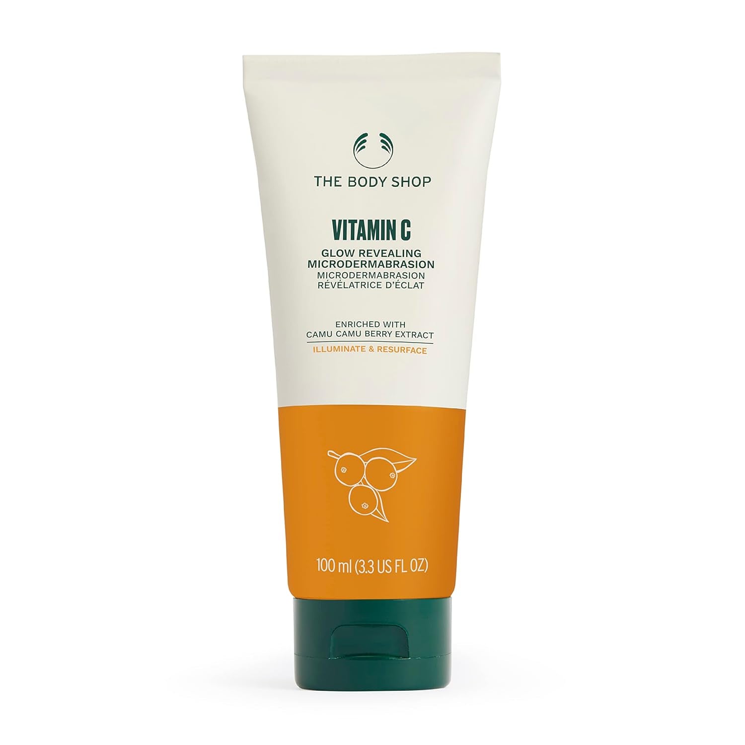 The Body Shop Vitamin C Glow Boosting Microdermabrasion – Exfoliation for Tired, Dull Skin – Vegan – 100ml - BEAUTY BRATS