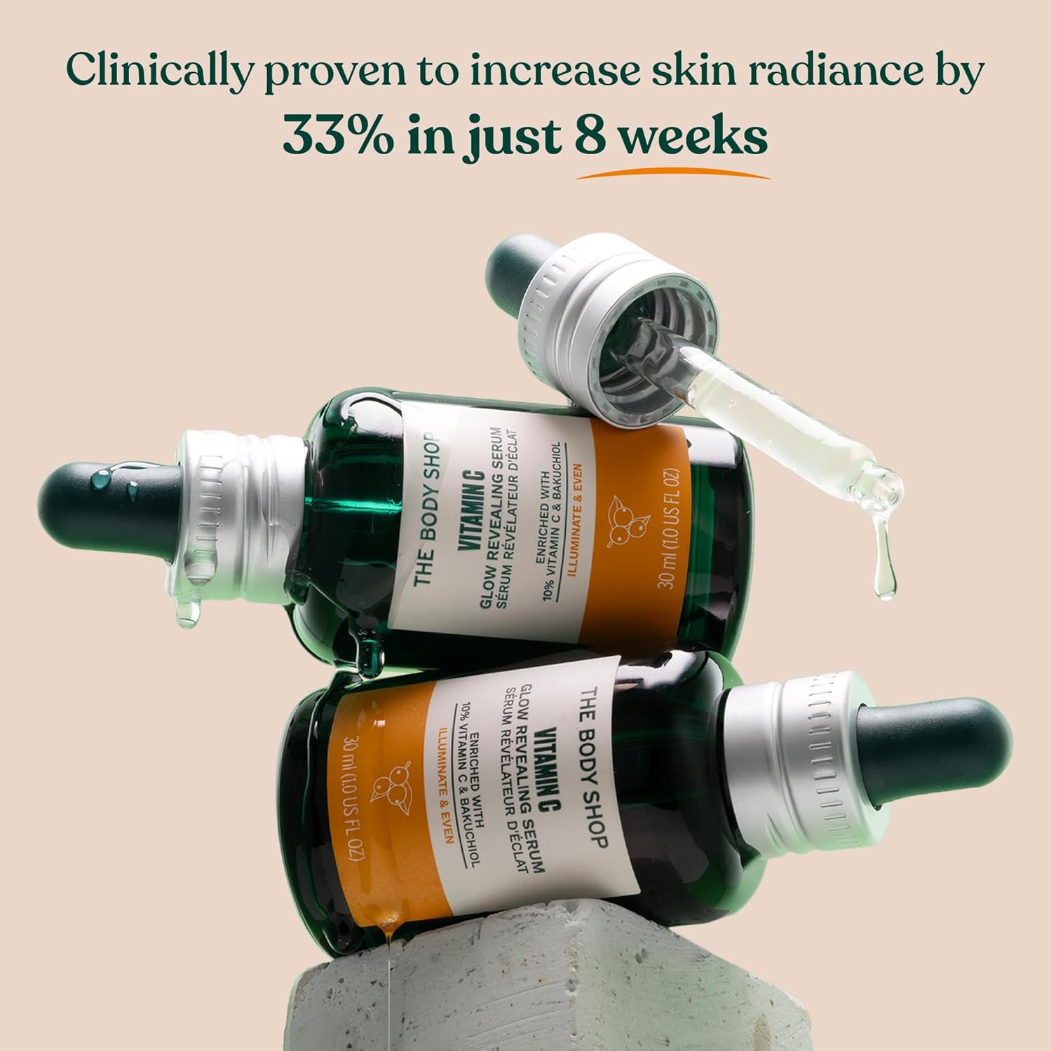 The Body Shop Vitamin C Glow Revealing Serum – For Dull & Tired Skin – Vegan – 30ml - BEAUTY BRATS