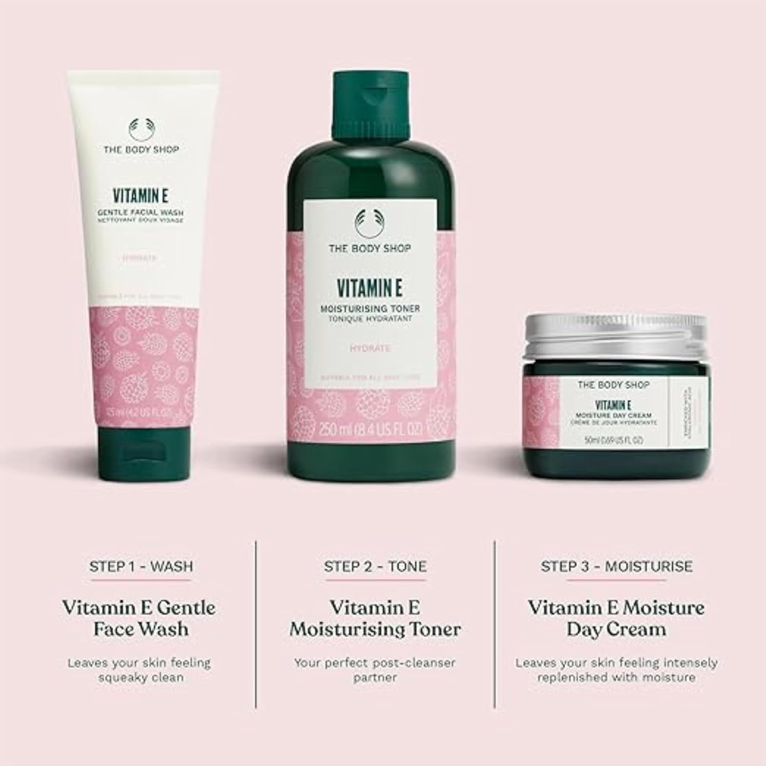 The Body Shop Vitamin E Moisture Cream – Fast Absorbing – Hydrates, Moisturizes and Protects – For Dehydrated Skin – 1.7 oz - BEAUTY BRATS