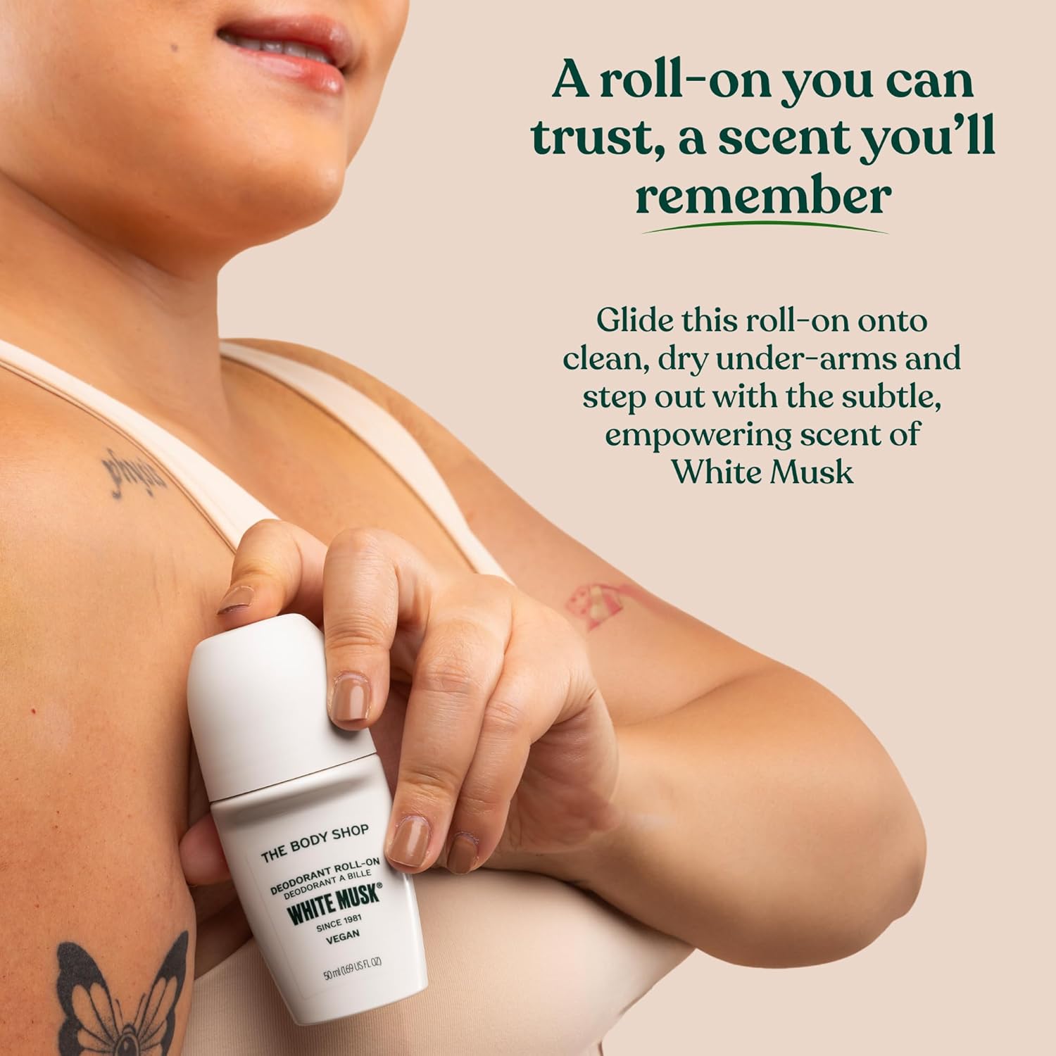 The Body Shop White Musk Deodorant, 50ml - BEAUTY BRATS
