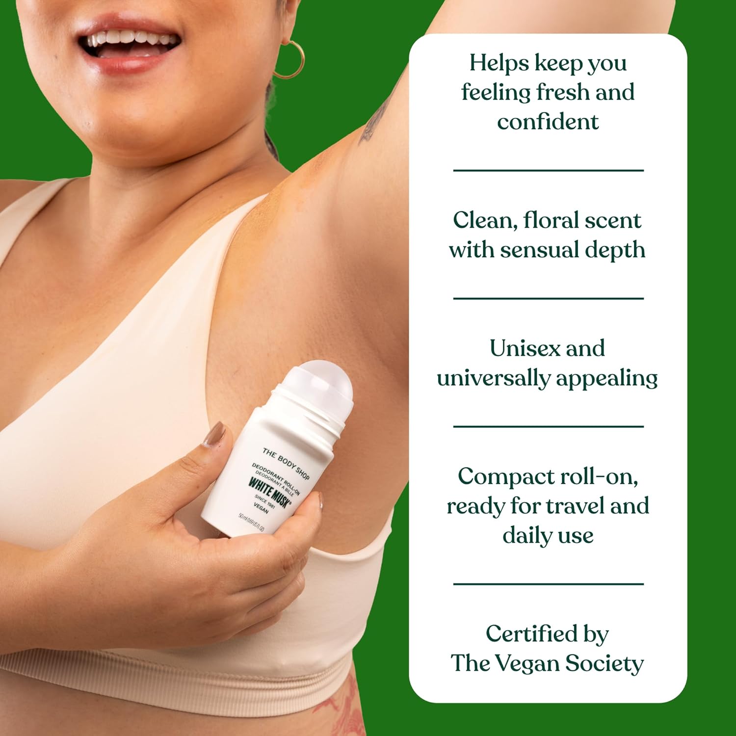 The Body Shop White Musk Deodorant, 50ml - BEAUTY BRATS