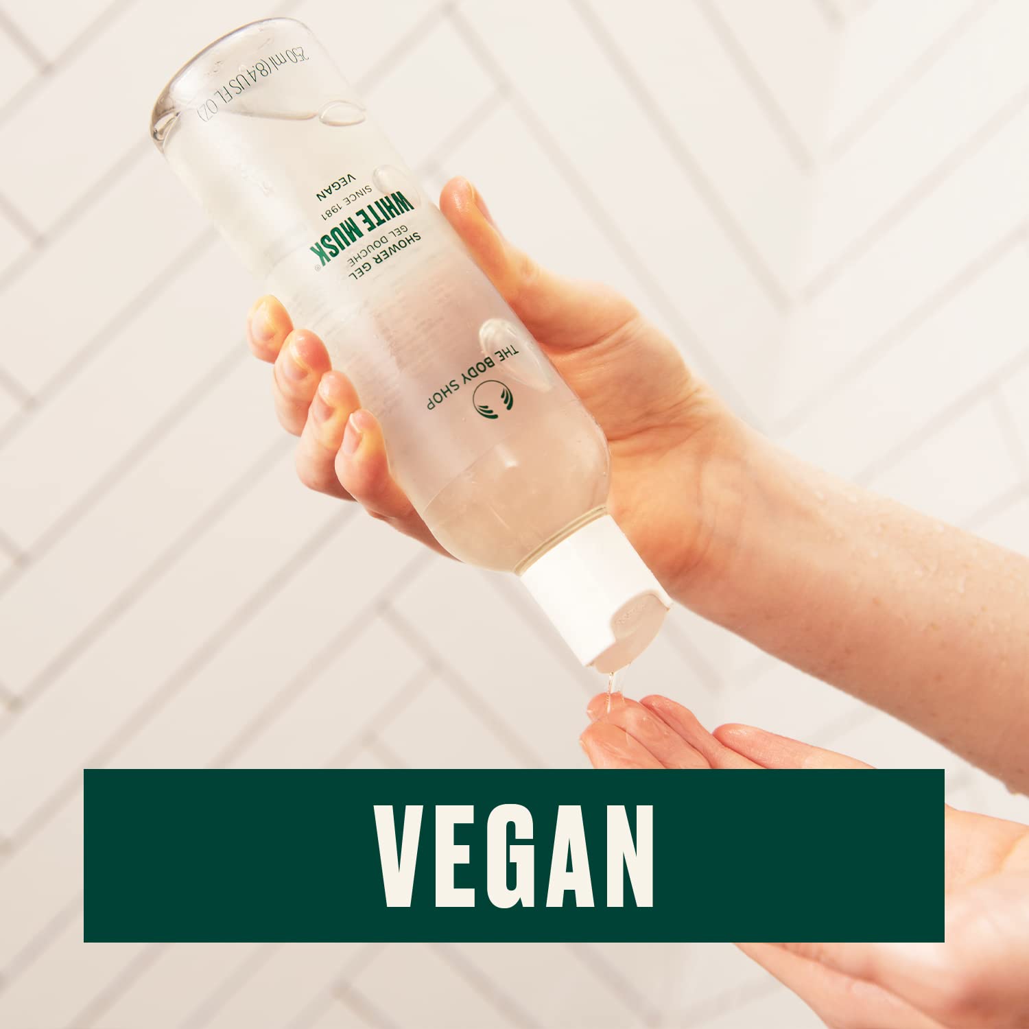 The Body Shop White Musk Shower Gel – Fresh, Floral Cleanse from Head - to - Toe – Vegan – 8.4 Fl Oz - BEAUTY BRATS