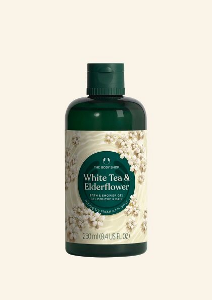 The Body Shop White Tea And Elderflower Bath And Shower Gel 250ML