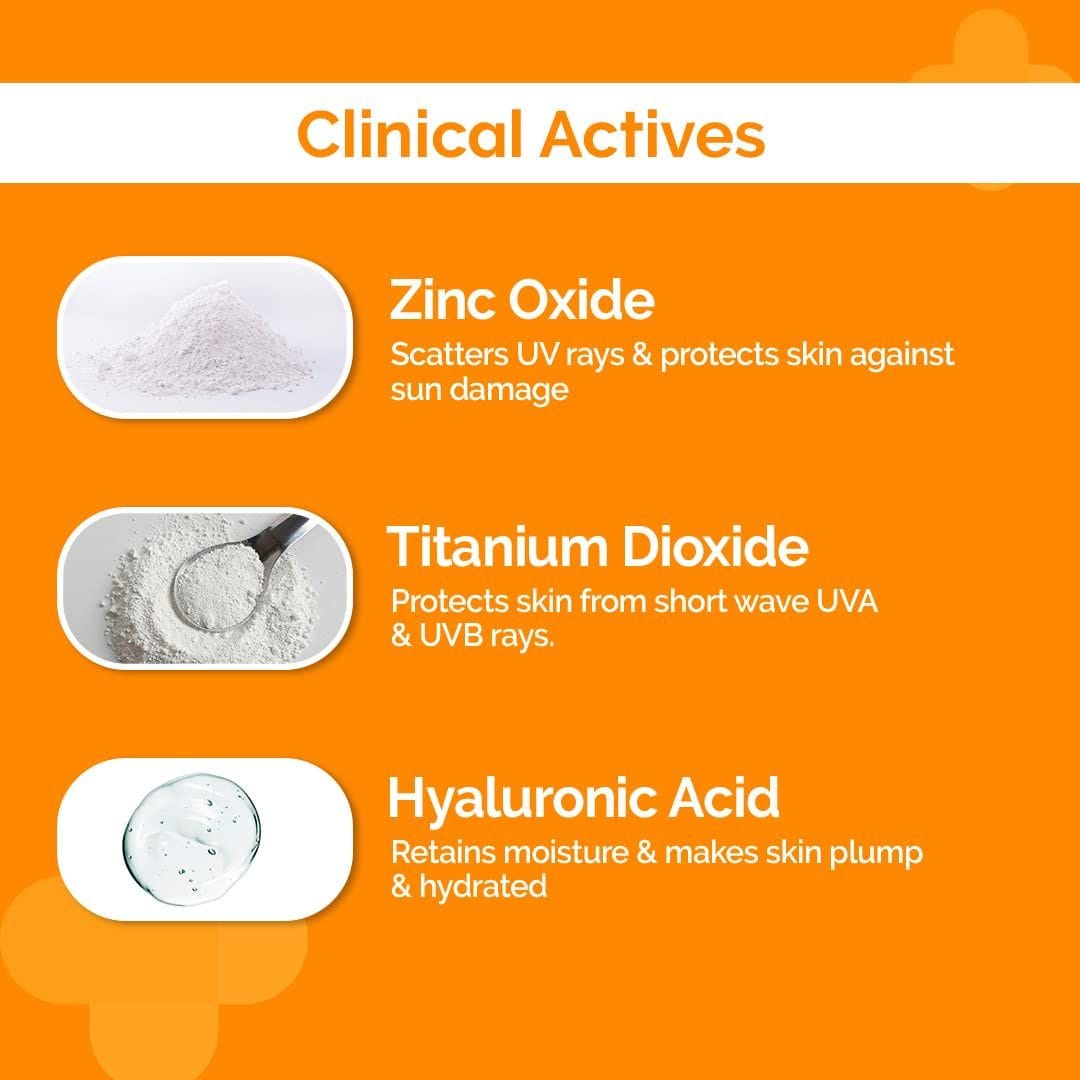 The Derma Co 1% Hyaluronic Tinted Sunscreen SPF 60 Gel PA++++ (50g)