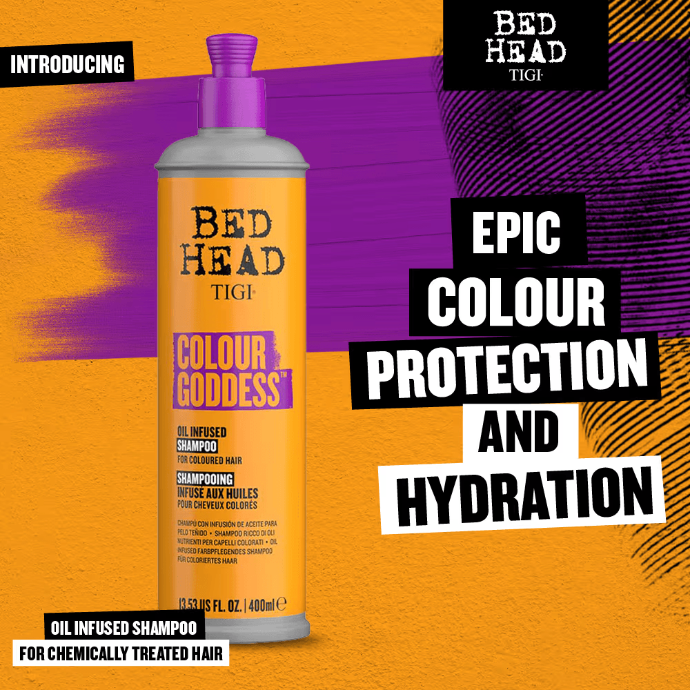 TIGI Bed Head - Colour Goddess Oil Infused Shampoo For Coloured Hair (400mL) - BEAUTY BRATS