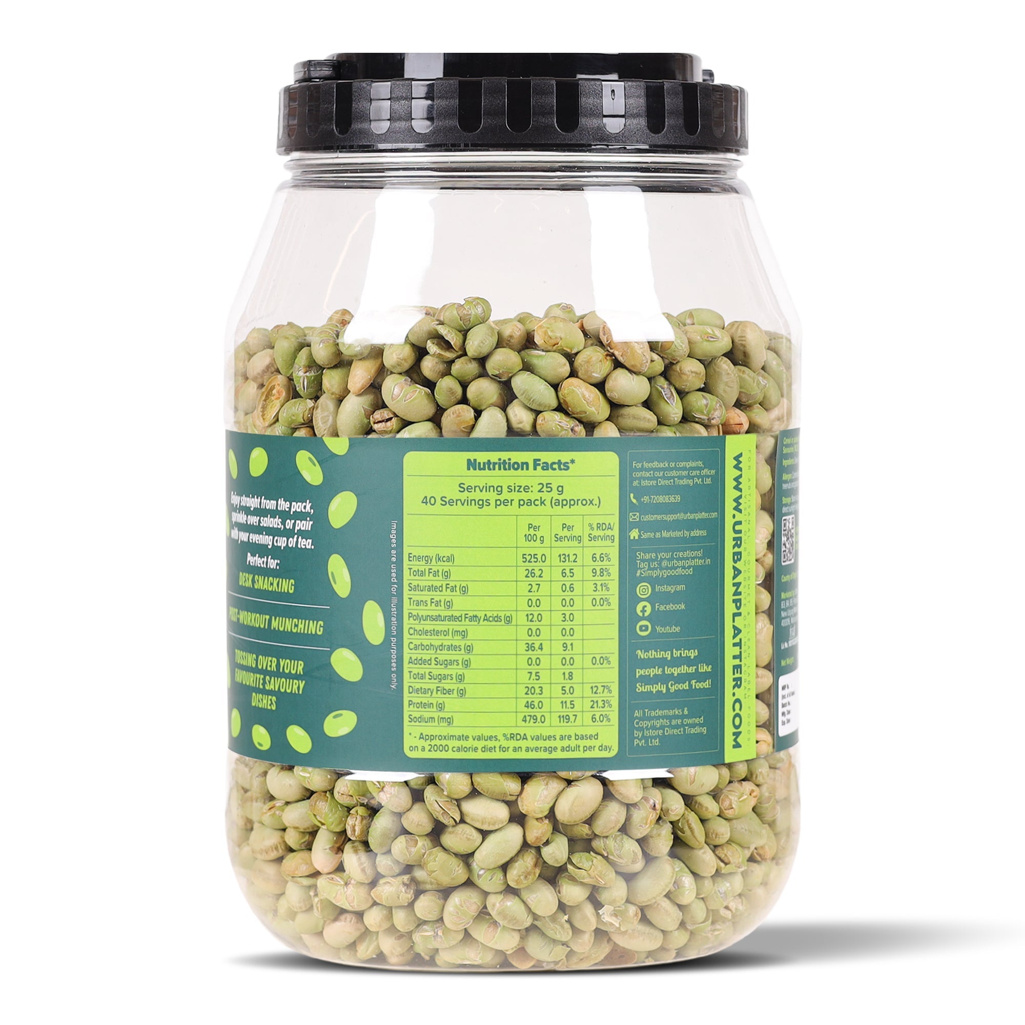 Urban Platter Roasted Salted Edamame product details