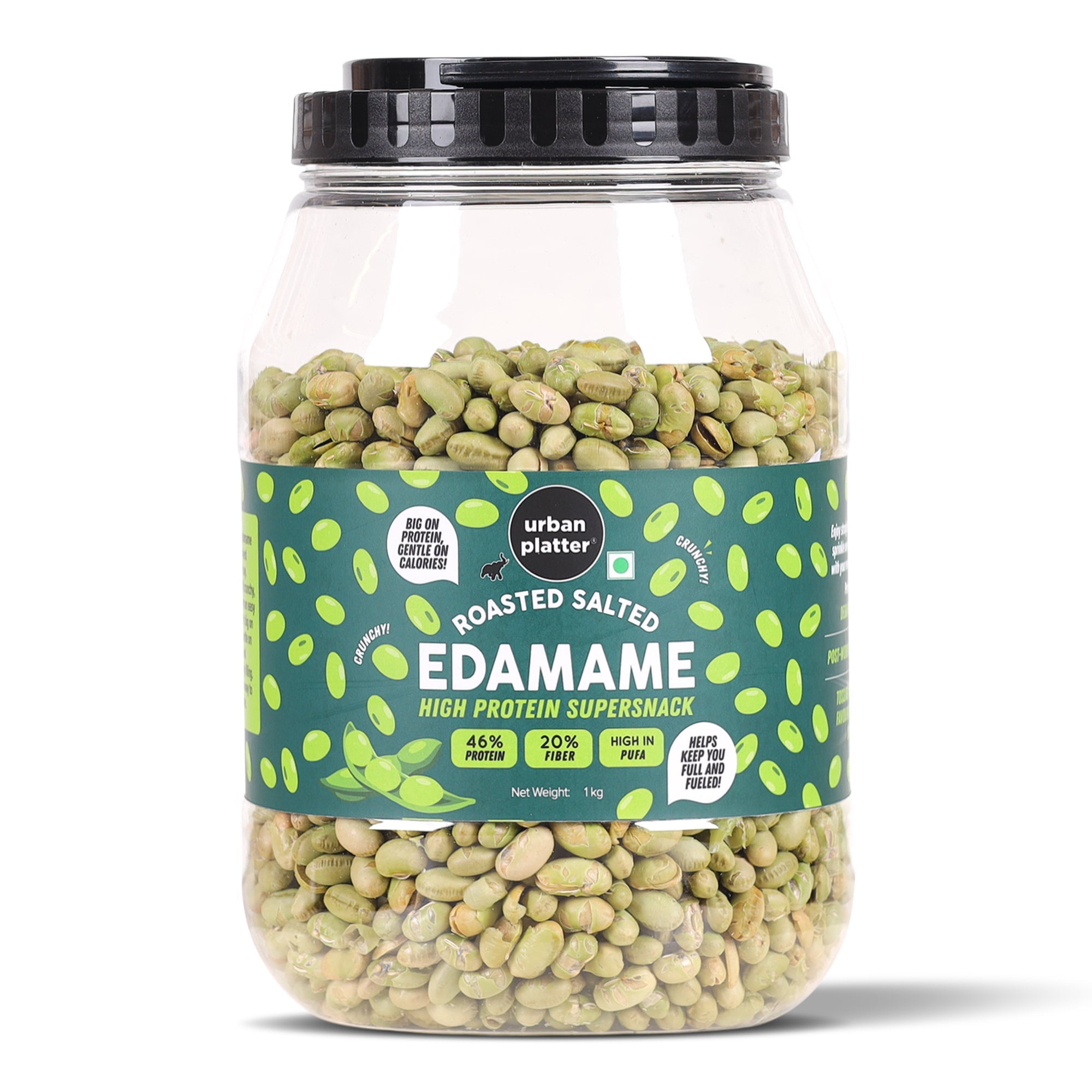 Urban Platter Roasted Salted Edamame 1Kg front