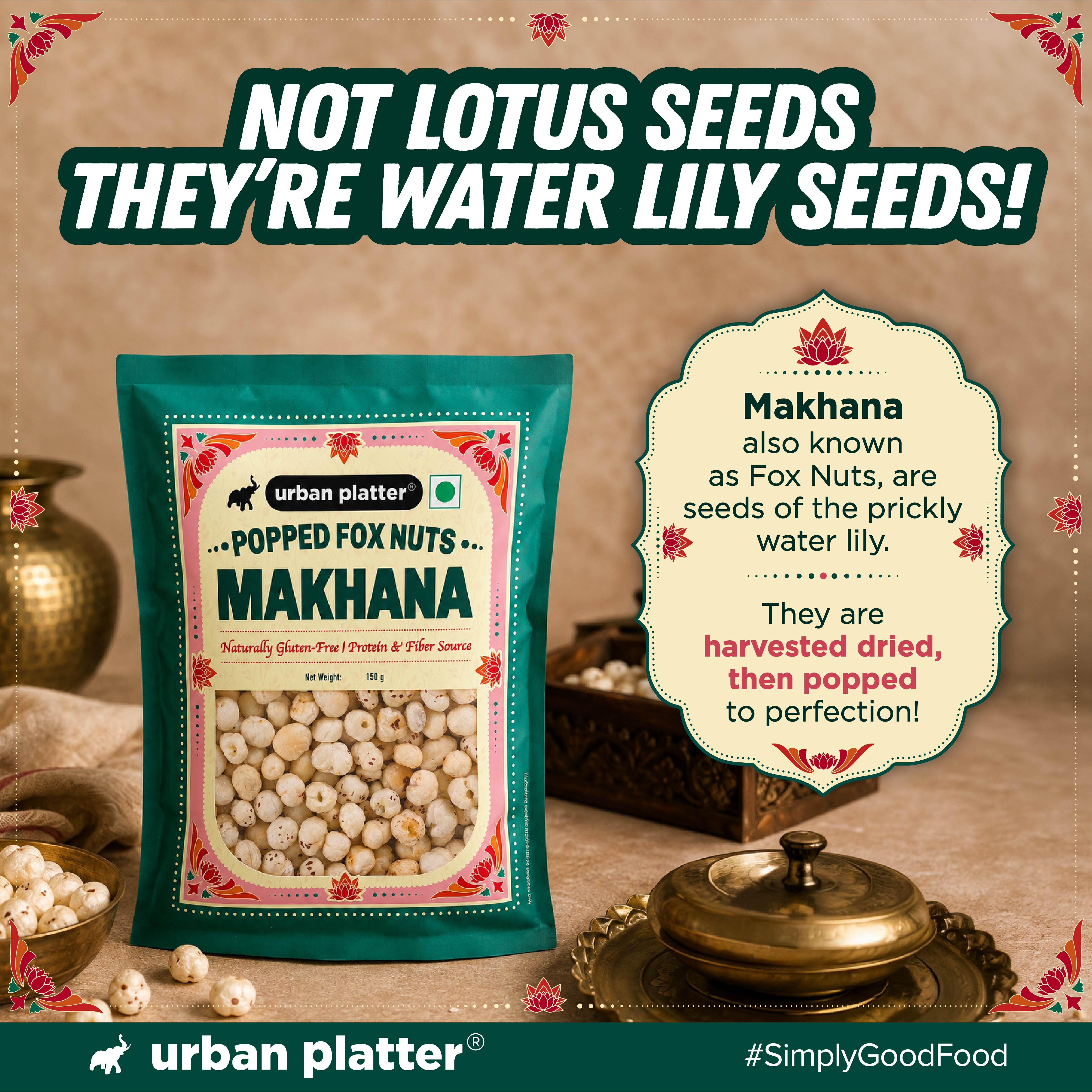 Urban Platter Makhana infographic