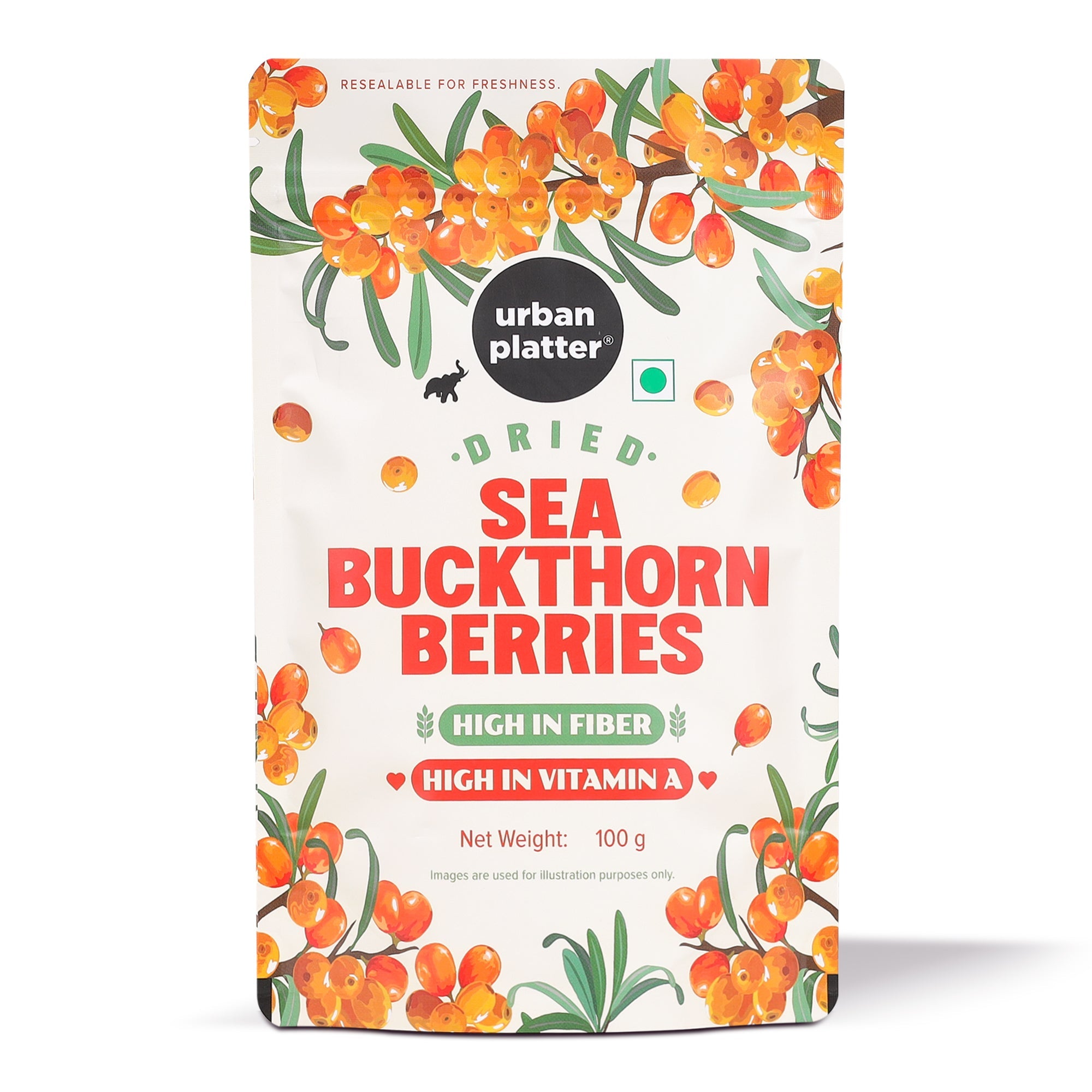Urban Platter Dried Sea Buckthorn Berries 100g image 1