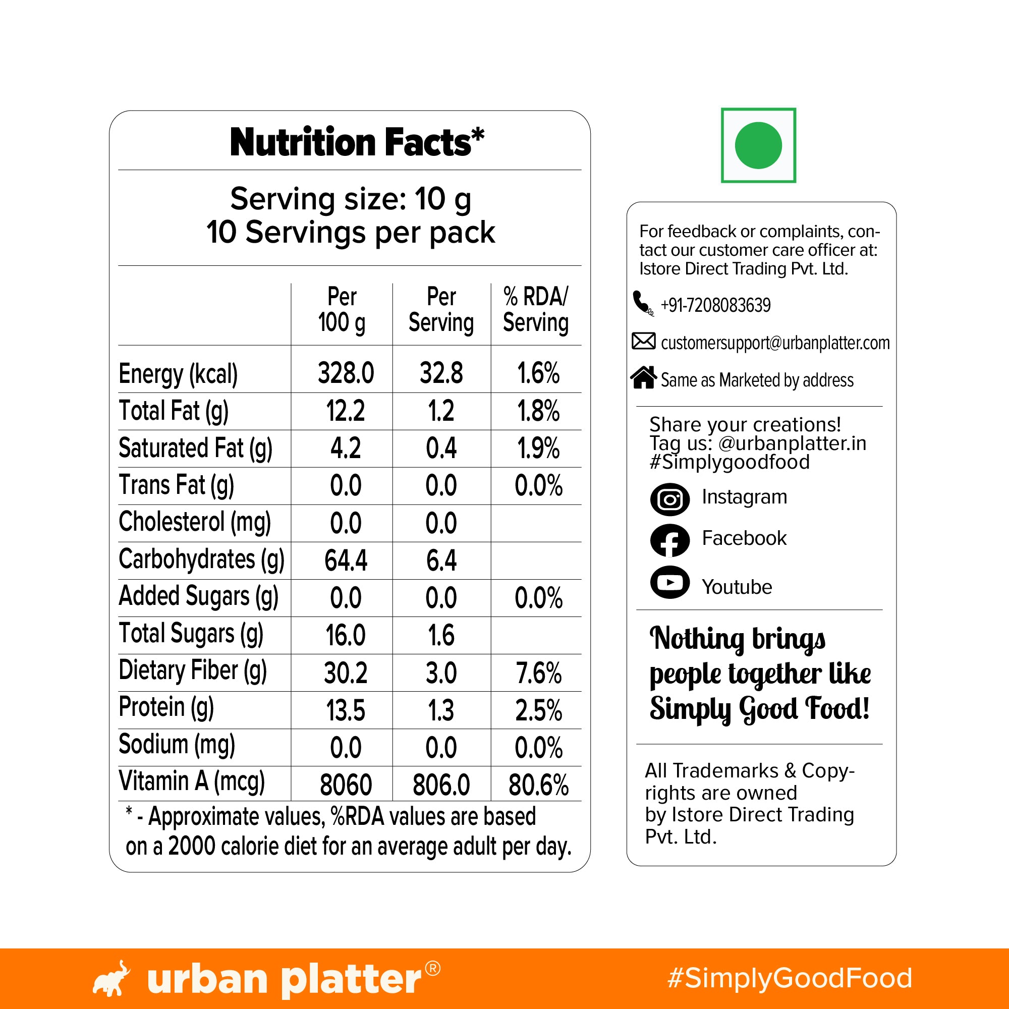 Urban Platter Dried Sea Buckthorn Berries 100g image 2