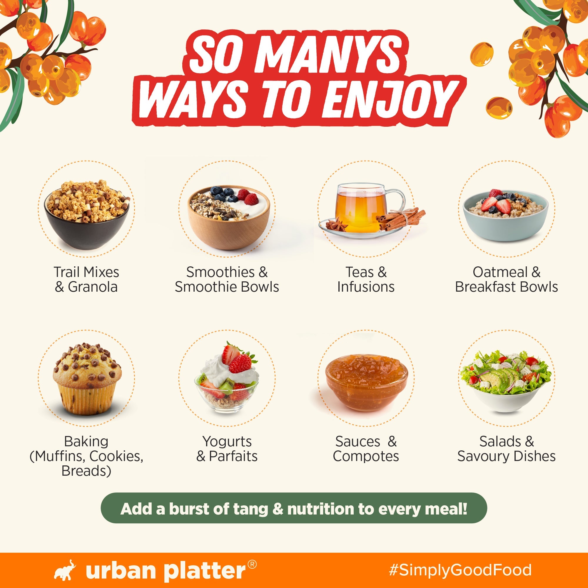 Urban Platter Dried Sea Buckthorn Berries 100g image 8