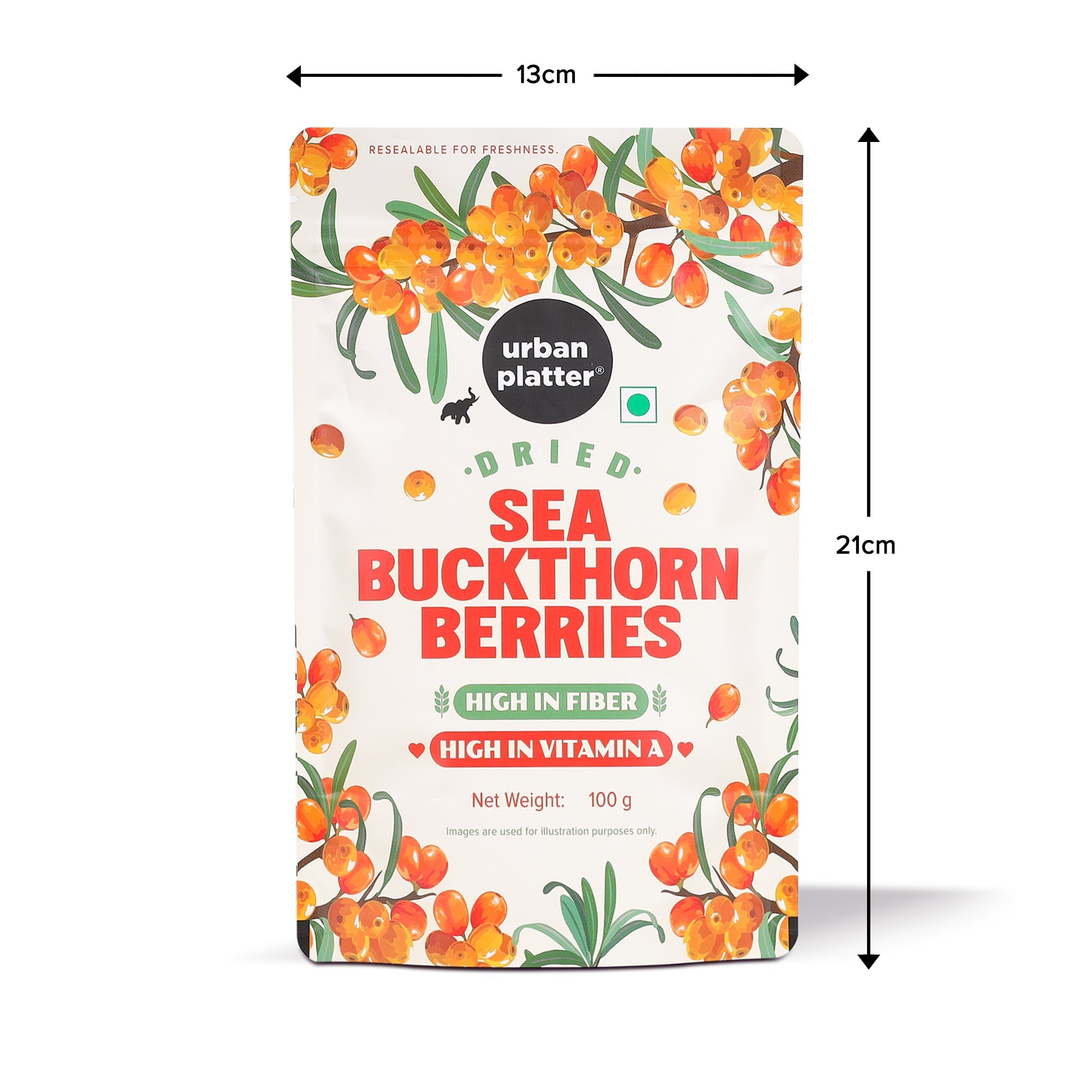 Urban Platter Dried Sea Buckthorn Berries 100g image 11