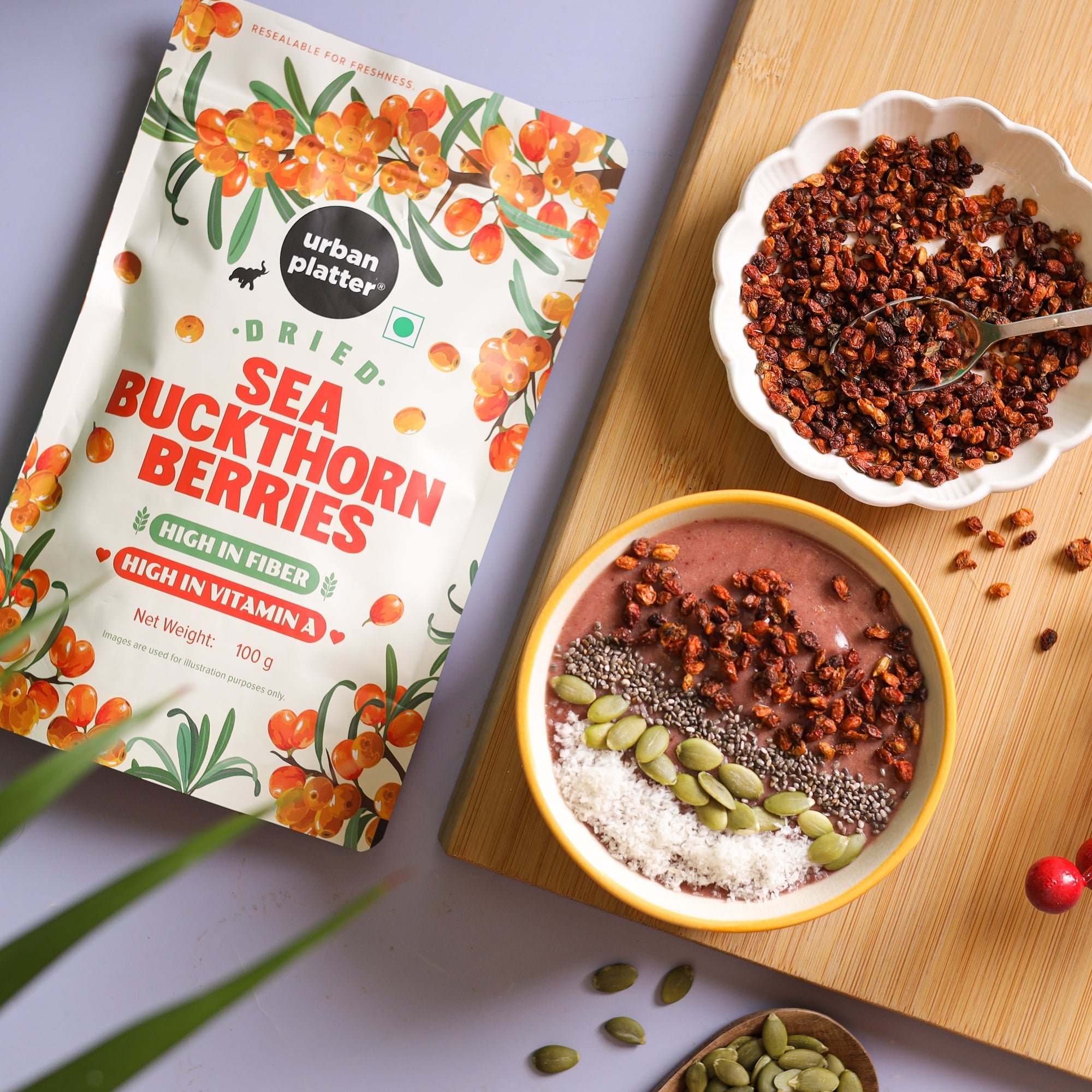 Urban Platter Dried Sea Buckthorn Berries 100g image 9