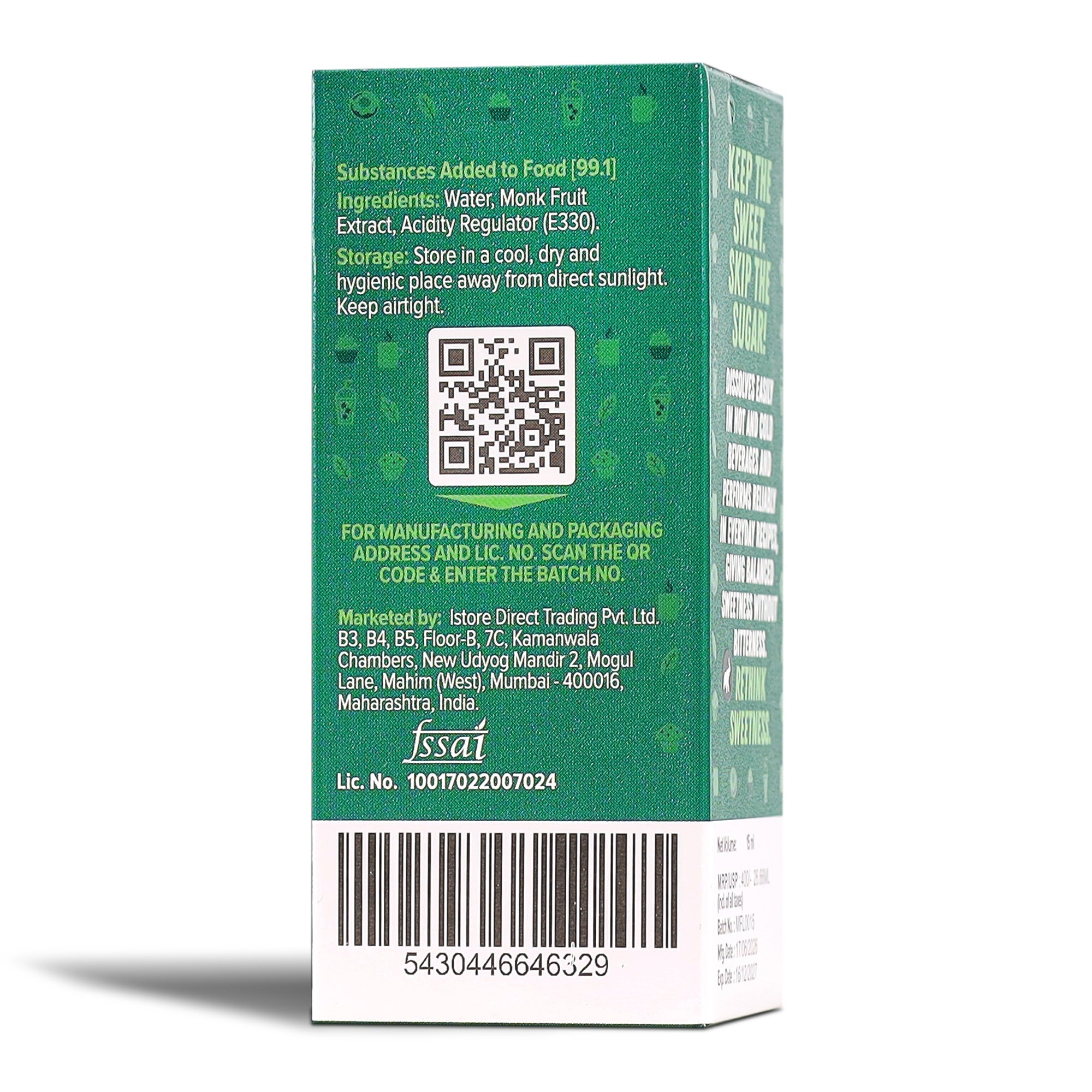 Urban Platter Monk Fruit Sweetener Drops 15ml image 2