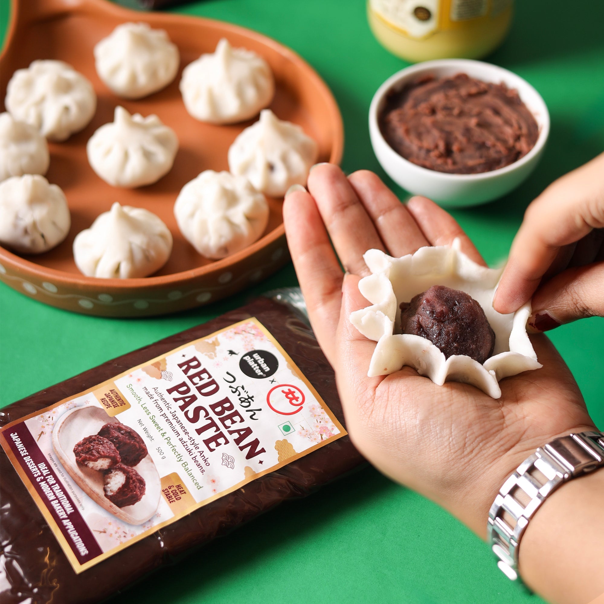 Red Bean Paste (Anko), 500g (Made with Adzuki Beans | Smooth & Less Sweet | Ready-to-Use Filling for Mochi, Dorayaki, Taiyaki & Baking) image 4