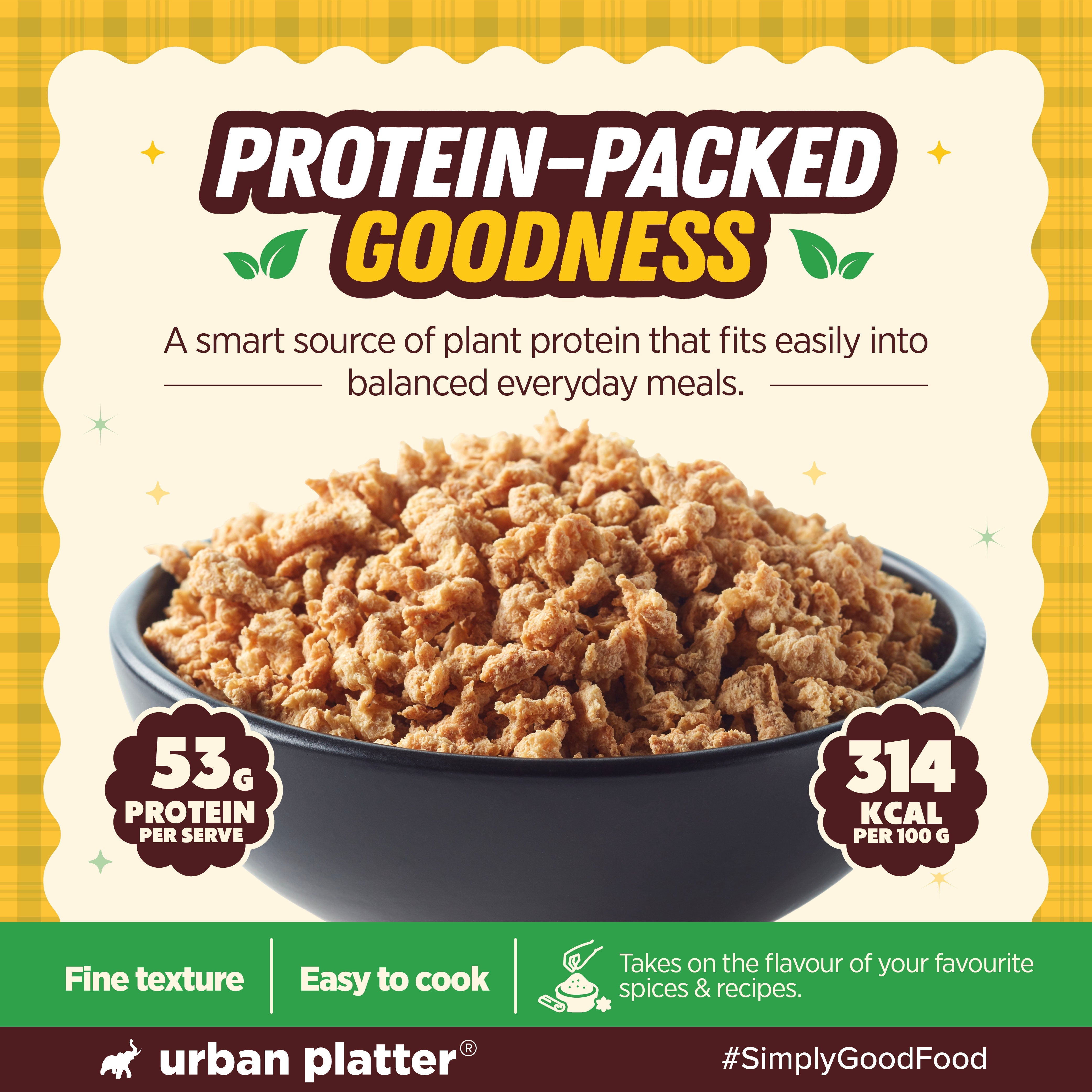 Soya Granules, 300g (53% Plant Protein | Made from Defatted Soy Flour | Fiber Rich Soya Mince) image 4