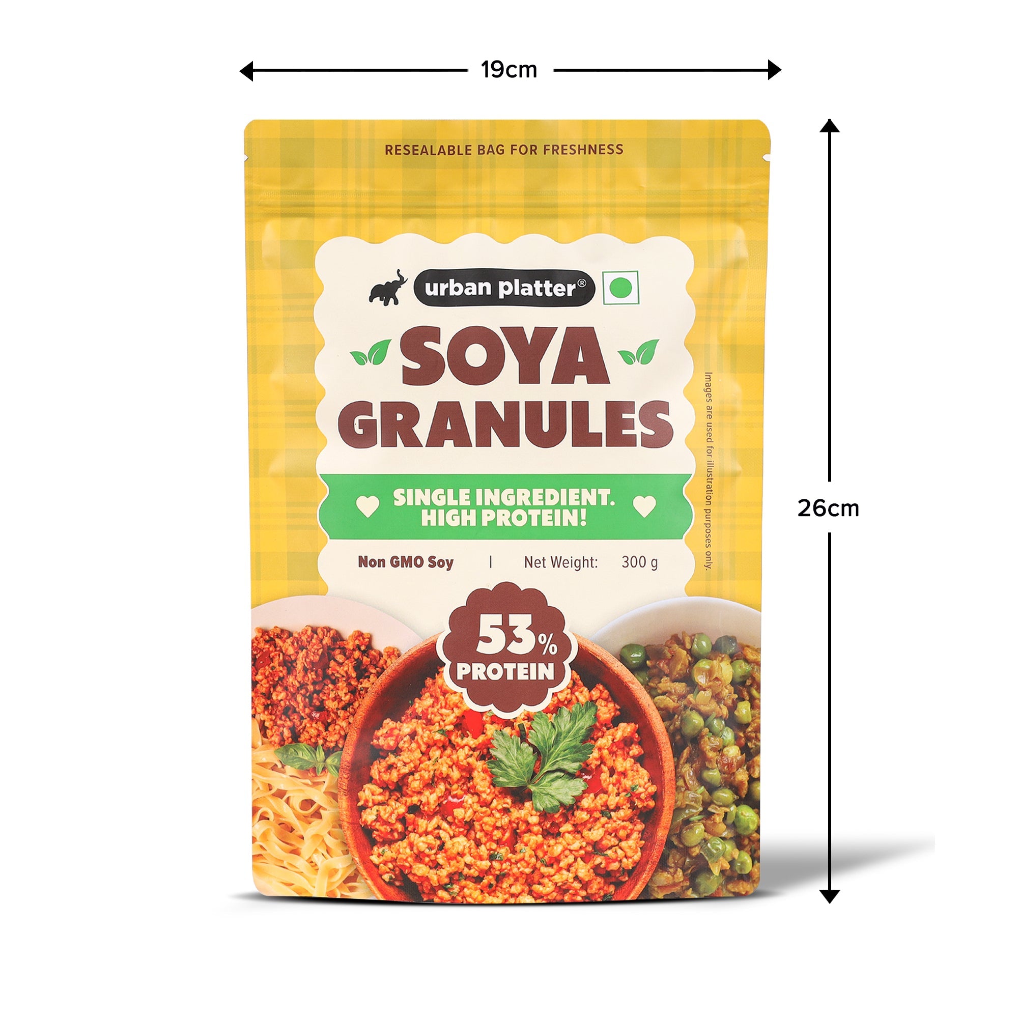 Soya Granules, 300g (53% Plant Protein | Made from Defatted Soy Flour | Fiber Rich Soya Mince) image 10