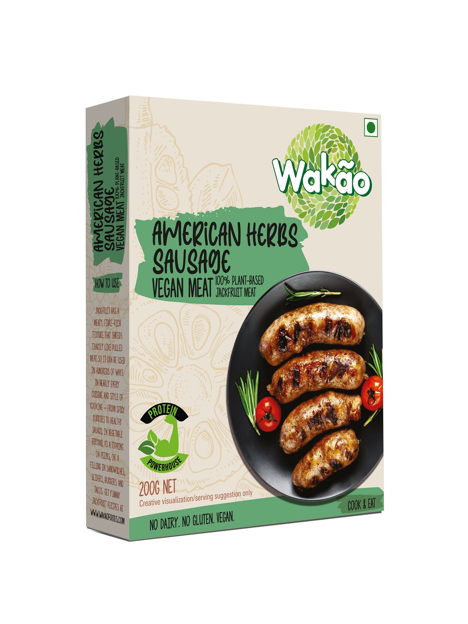Wakao American Herb Sausages, 200g (Ready to cook) image 5