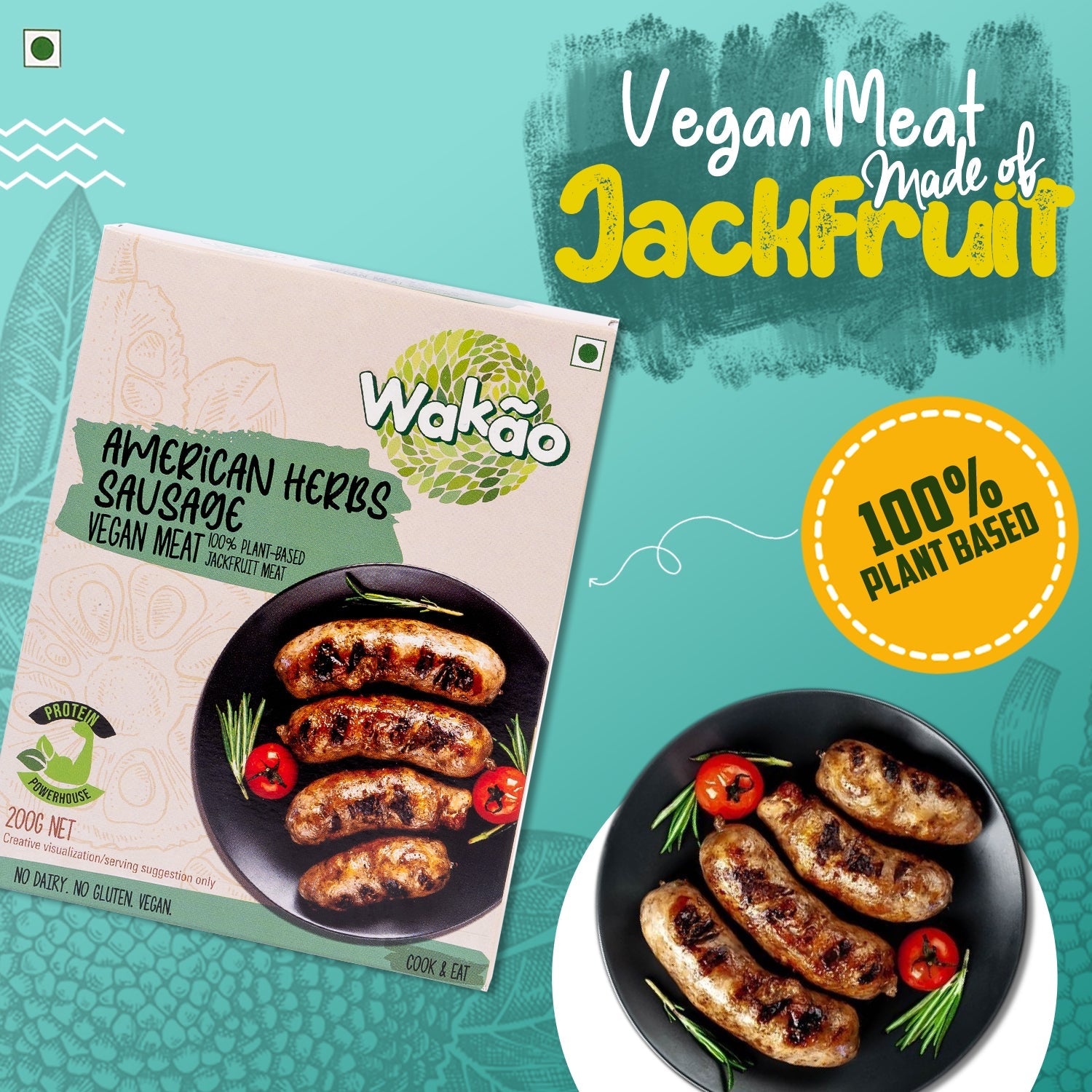 Wakao American Herb Sausages, 200g (Ready to cook) image 7