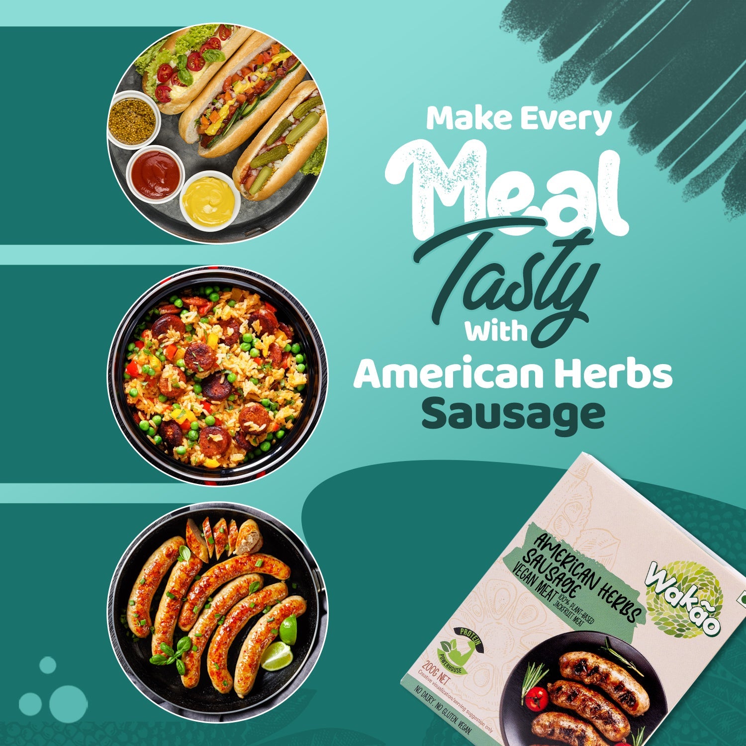 Wakao American Herb Sausages, 200g (Ready to cook) image 10