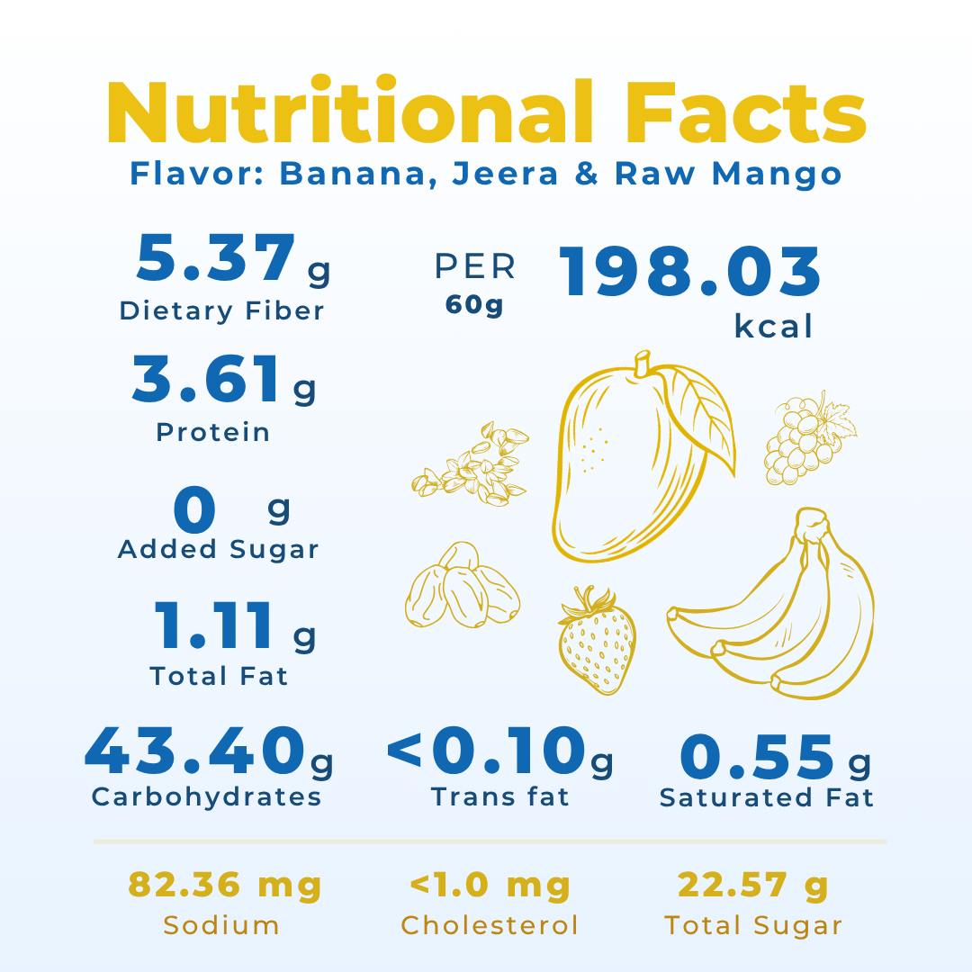 The Only Fruit Pops Banana, Jeera & Raw Mango, 60g (Real Fruit Pops | No Added Sugar | 5.37g Fibre | No Preservatives or Artificial Colours & Flavours) image 7