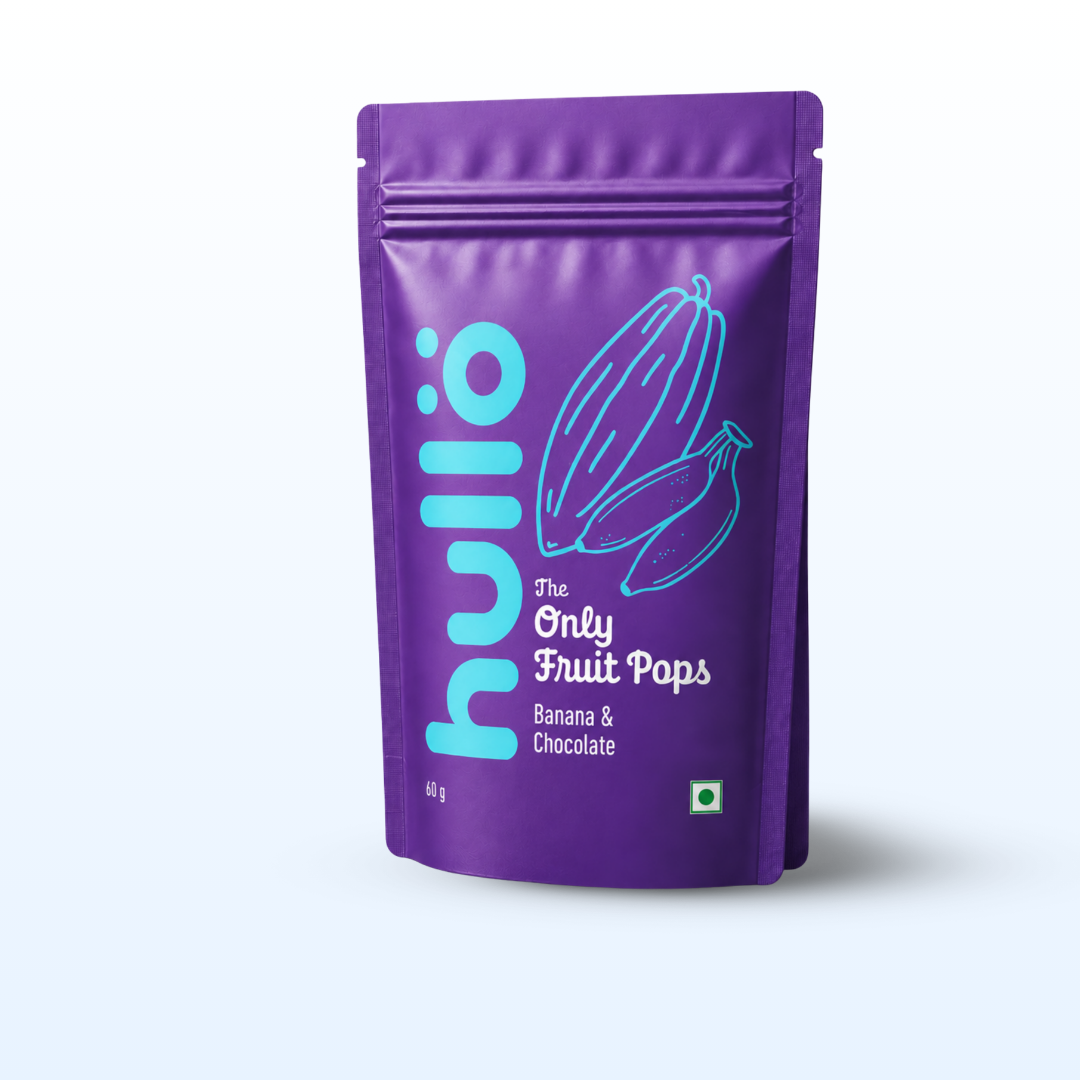 The Only Fruit Pops Banana & Chocolate, 60g (Made with Banana & Organic Cacao | No Added Sugar | 7.26g Protein | 4.10g Fibre | No Preservatives or Artificial Colours & Flavours) image 1