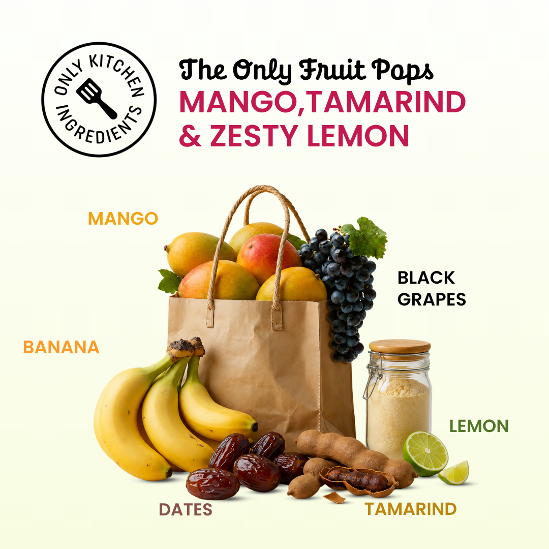 The Only Fruit Pops Mango Tamarind & Zesty Lemon, 60g (Real Fruit Pops | No Added Sugar | High in Fibre | No Preservatives or Artificial Colours & Flavours) image 6