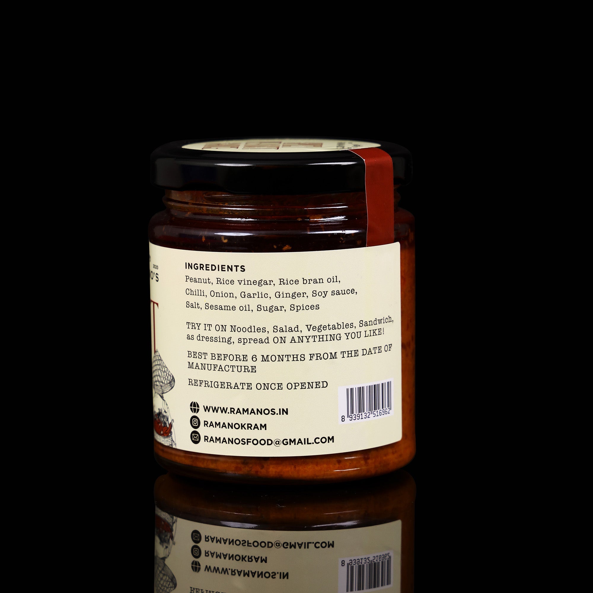 Spicy Peanut Sauce, 190g (Creamy Roasted Peanut Sauce with Chilli | Rich & Spicy | No MSG | No Preservatives | Ready to Use) image 3