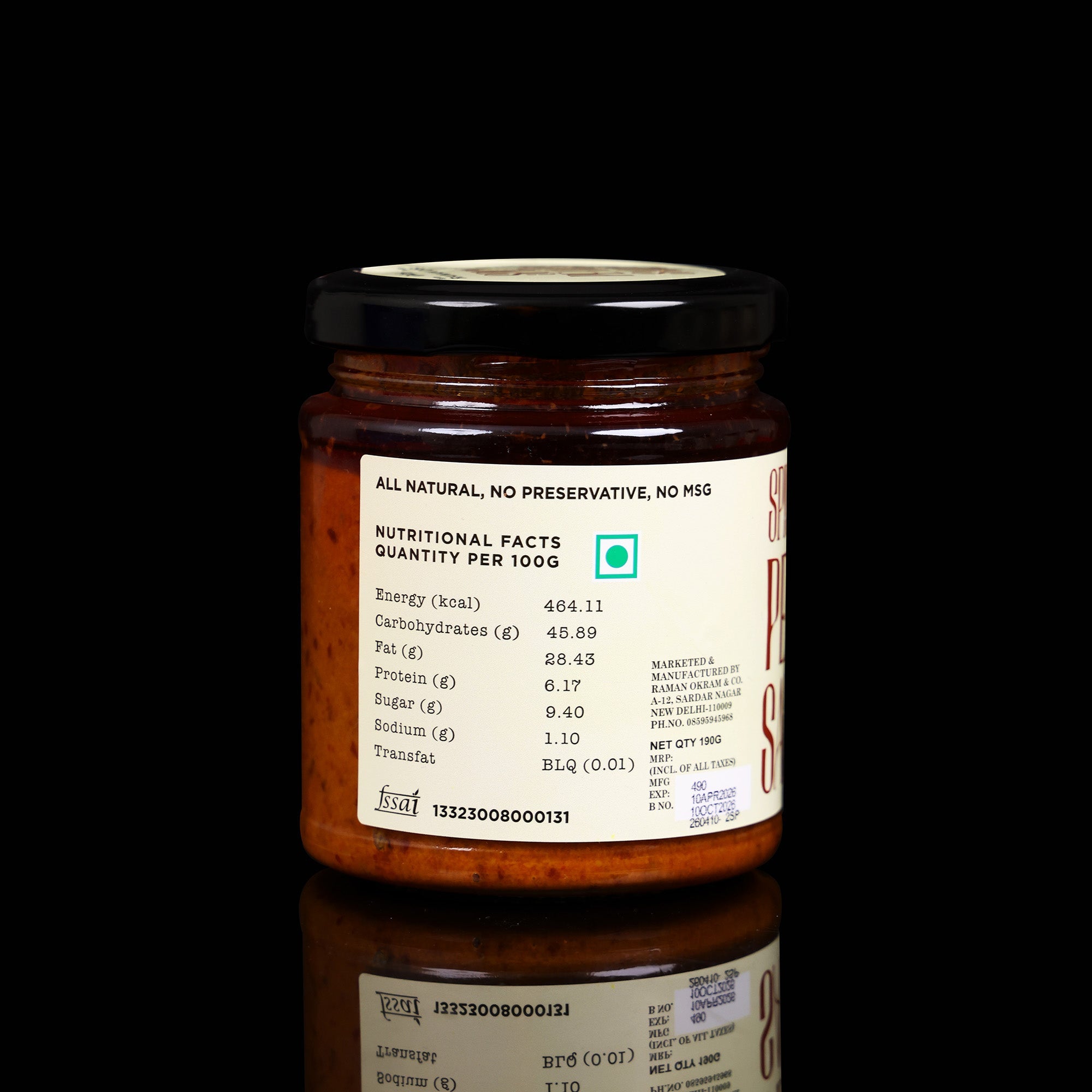 Spicy Peanut Sauce, 190g (Creamy Roasted Peanut Sauce with Chilli | Rich & Spicy | No MSG | No Preservatives | Ready to Use) image 2