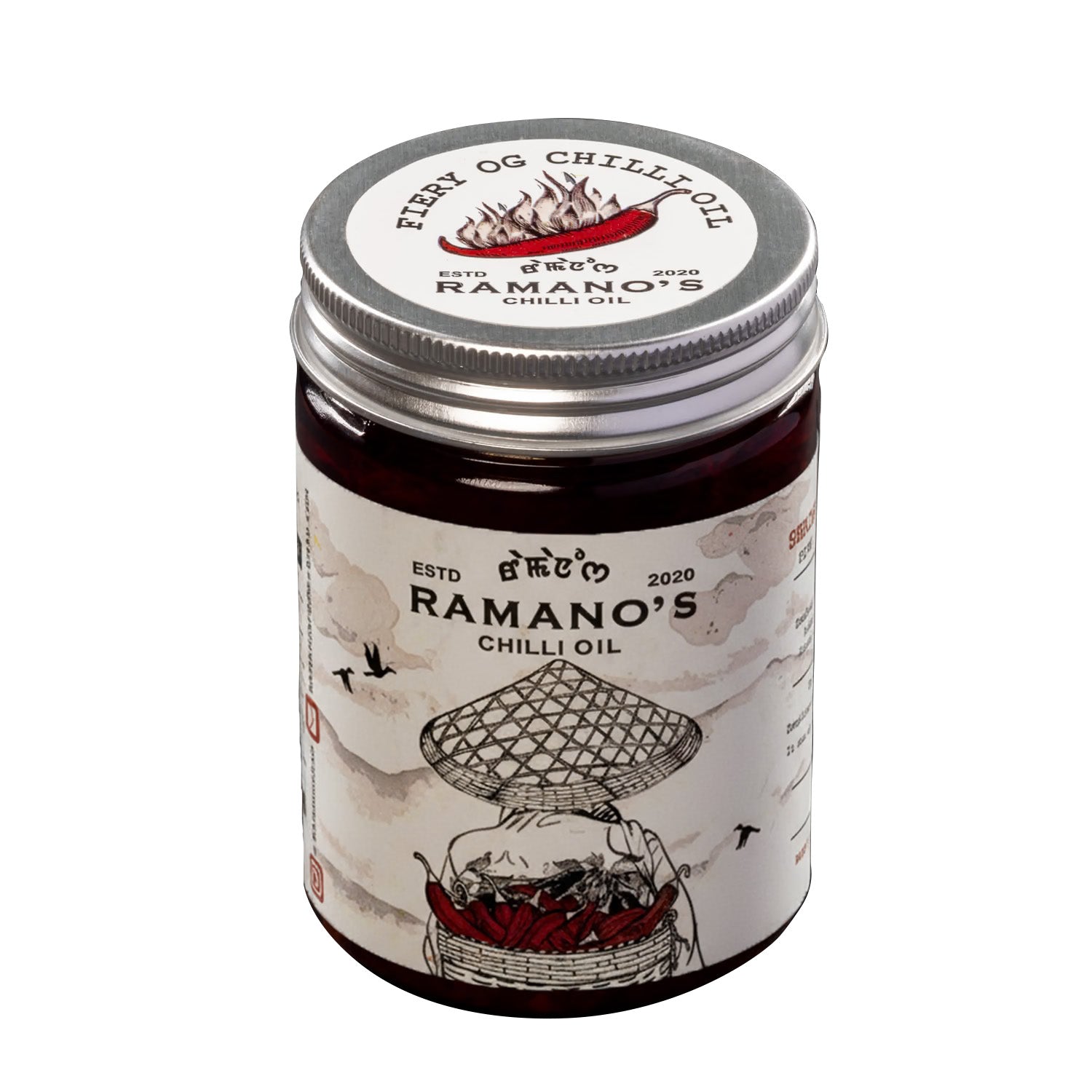 Fiery OG Chilli Oil, 240g (Extra Hot 5 Chilli Blend with Sichuan Peppercorn | Spicy Chilli Oil | No MSG | No Soy Sauce) image 1