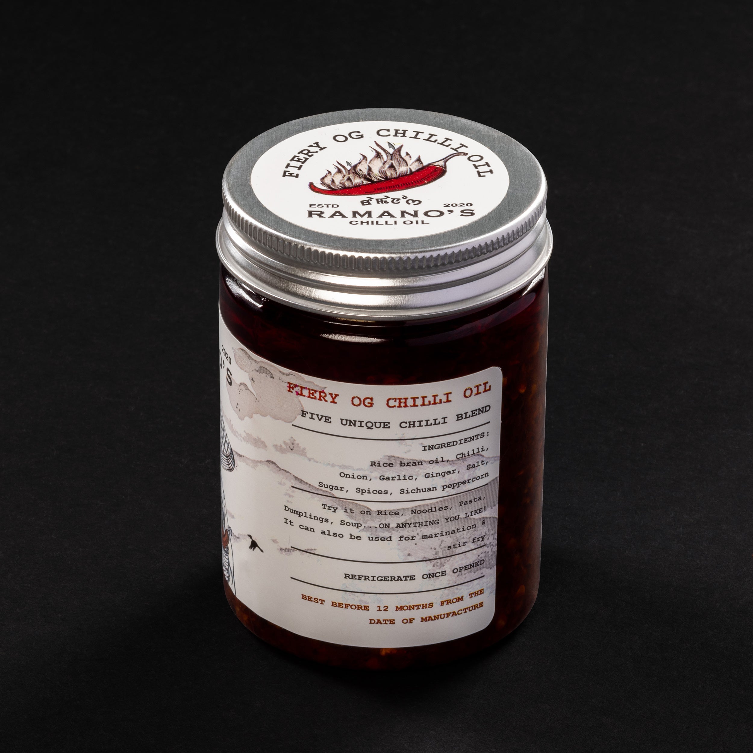Fiery OG Chilli Oil, 240g (Extra Hot 5 Chilli Blend with Sichuan Peppercorn | Spicy Chilli Oil | No MSG | No Soy Sauce) image 8