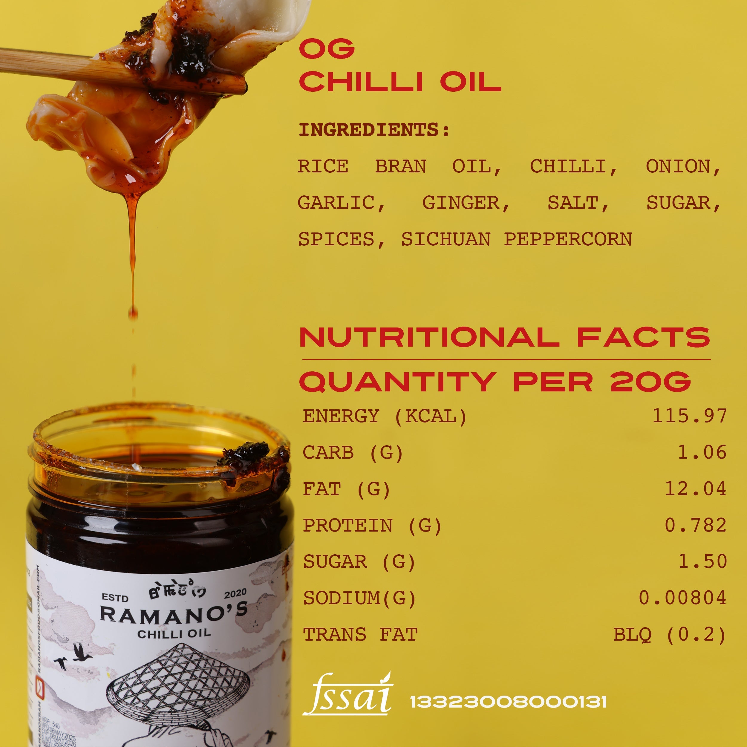OG Chilli Oil, 240g (5 Chilli Blend with Sichuan Peppercorn | All-Purpose Chilli Oil | No MSG | No Soy Sauce) image 6
