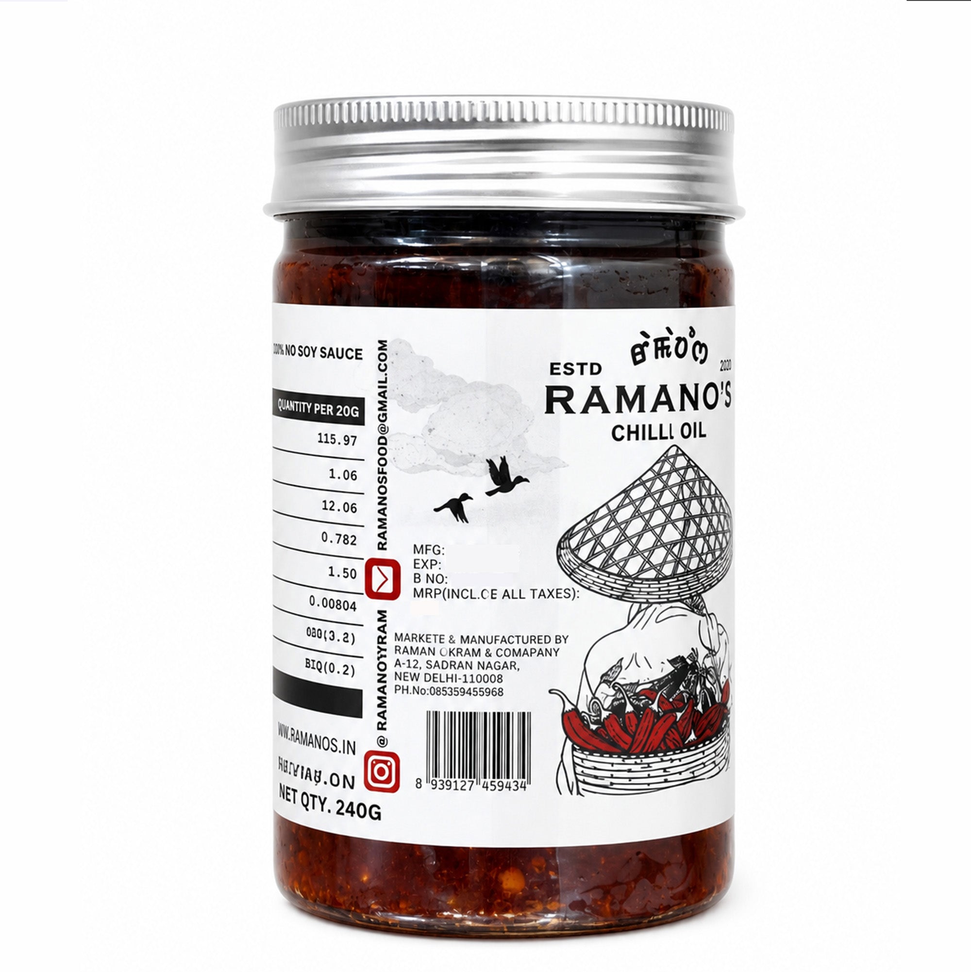 OG Chilli Oil, 240g (5 Chilli Blend with Sichuan Peppercorn | All-Purpose Chilli Oil | No MSG | No Soy Sauce) image 3