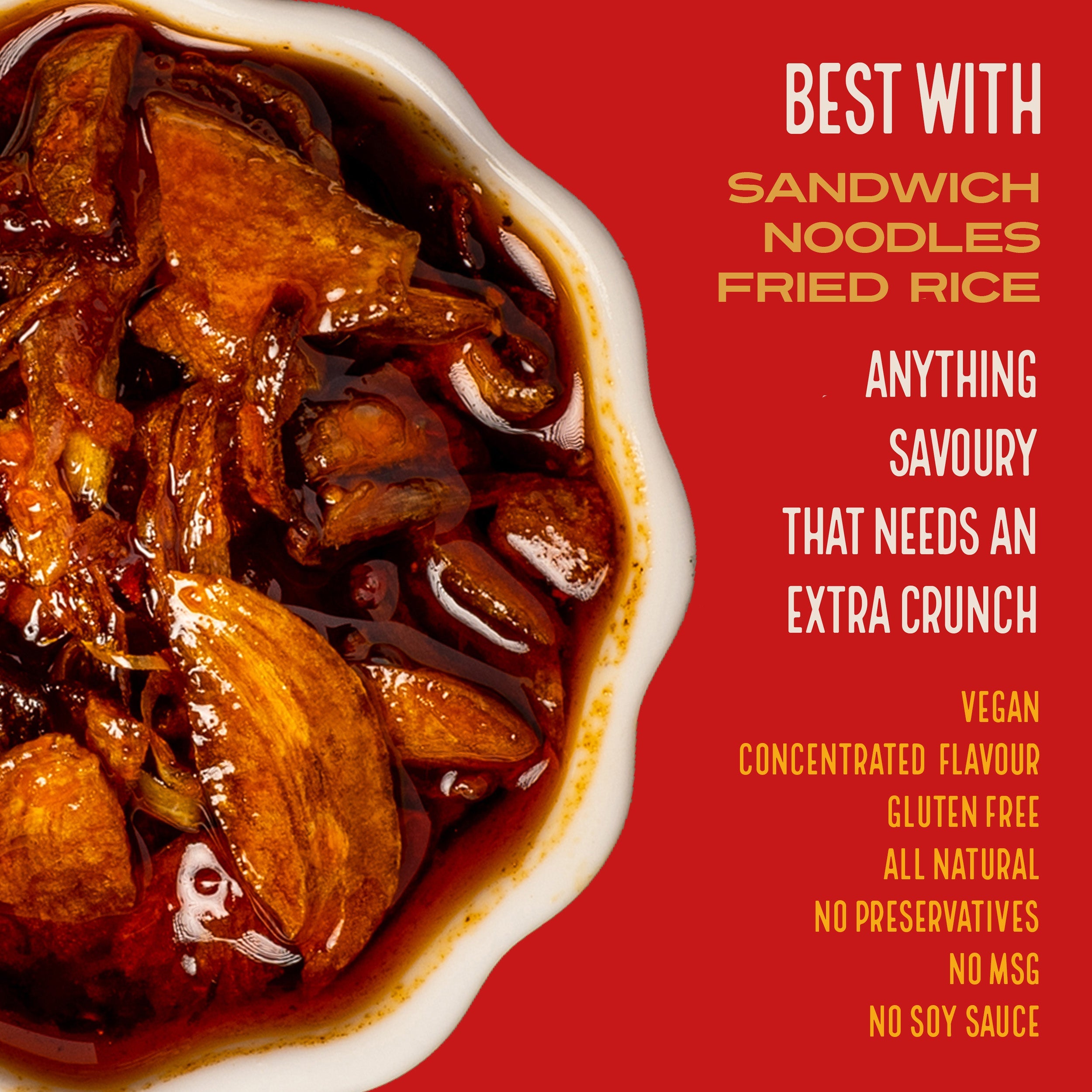 Garlic Crunch Chilli Crisp, 240g (Extra Crispy Garlic & 5 Chilli Blend | Crunchy Chilli Oil Condiment | No MSG | No Soy Sauce) image 7