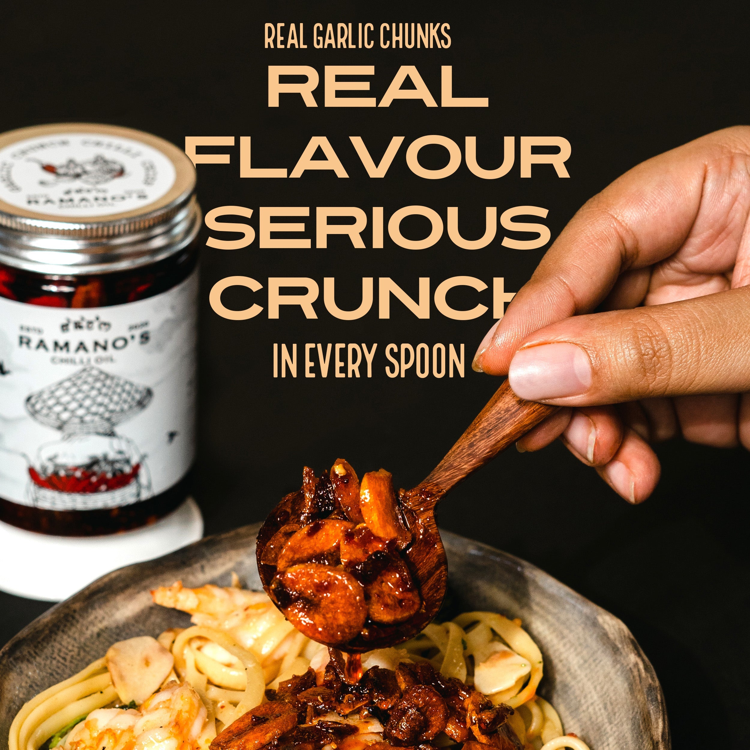 Garlic Crunch Chilli Crisp, 240g (Extra Crispy Garlic & 5 Chilli Blend | Crunchy Chilli Oil Condiment | No MSG | No Soy Sauce) image 4