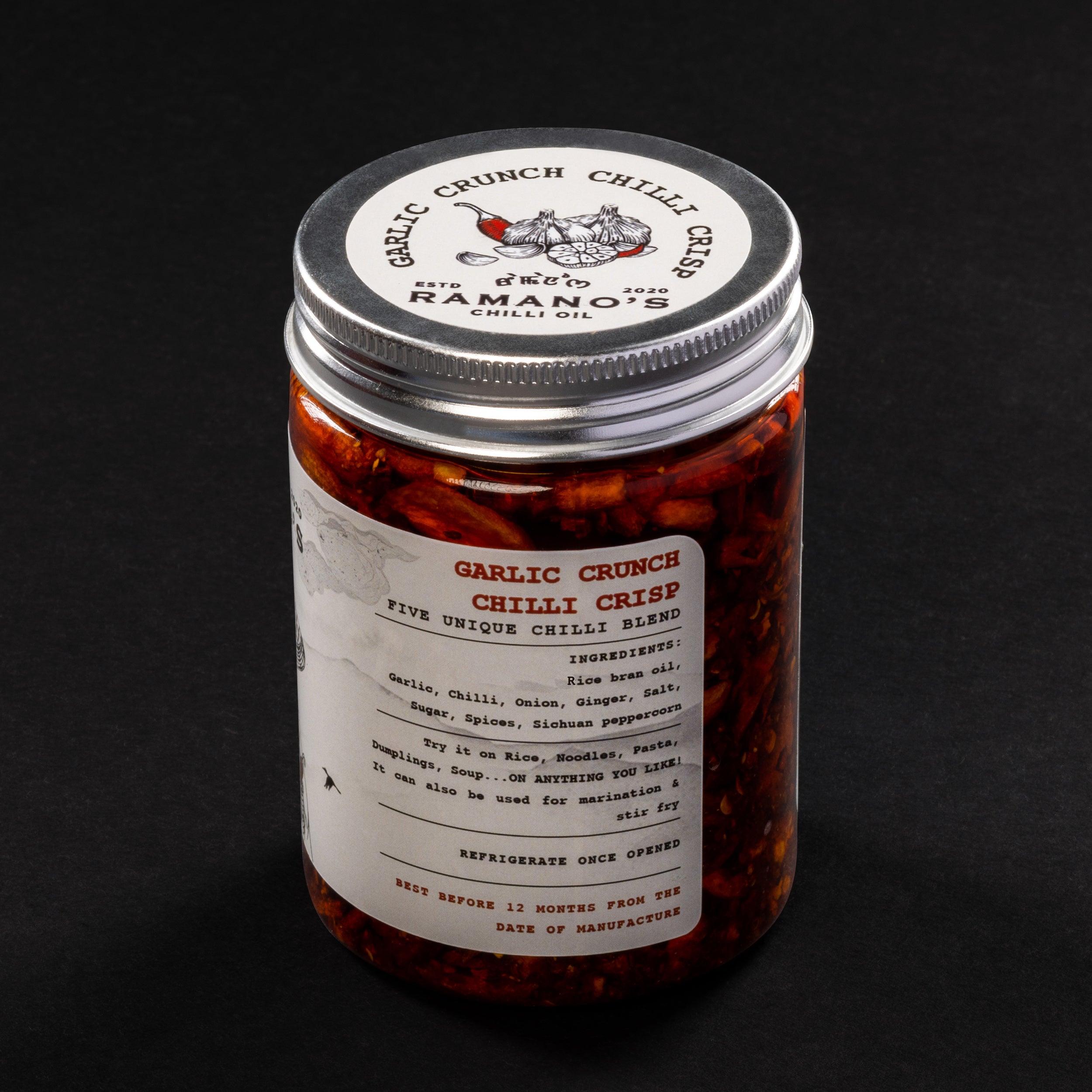 Garlic Crunch Chilli Crisp, 240g (Extra Crispy Garlic & 5 Chilli Blend | Crunchy Chilli Oil Condiment | No MSG | No Soy Sauce) image 9