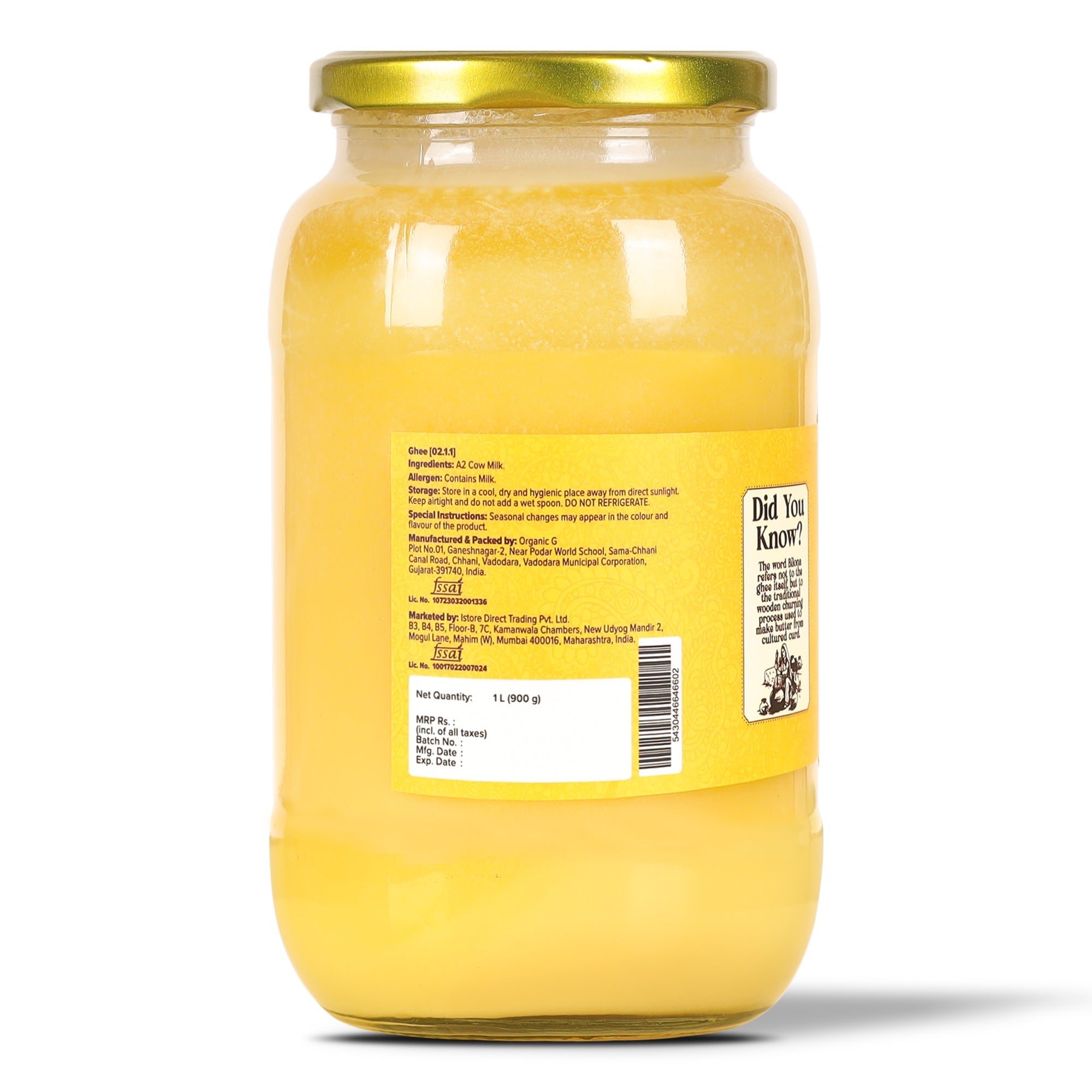 A2 Ghee, 1L (Curd-Churned Bilona Desi Ghee for Cooking, Tadka & Daily Meals | Made from A2 Cow Milk) image 2