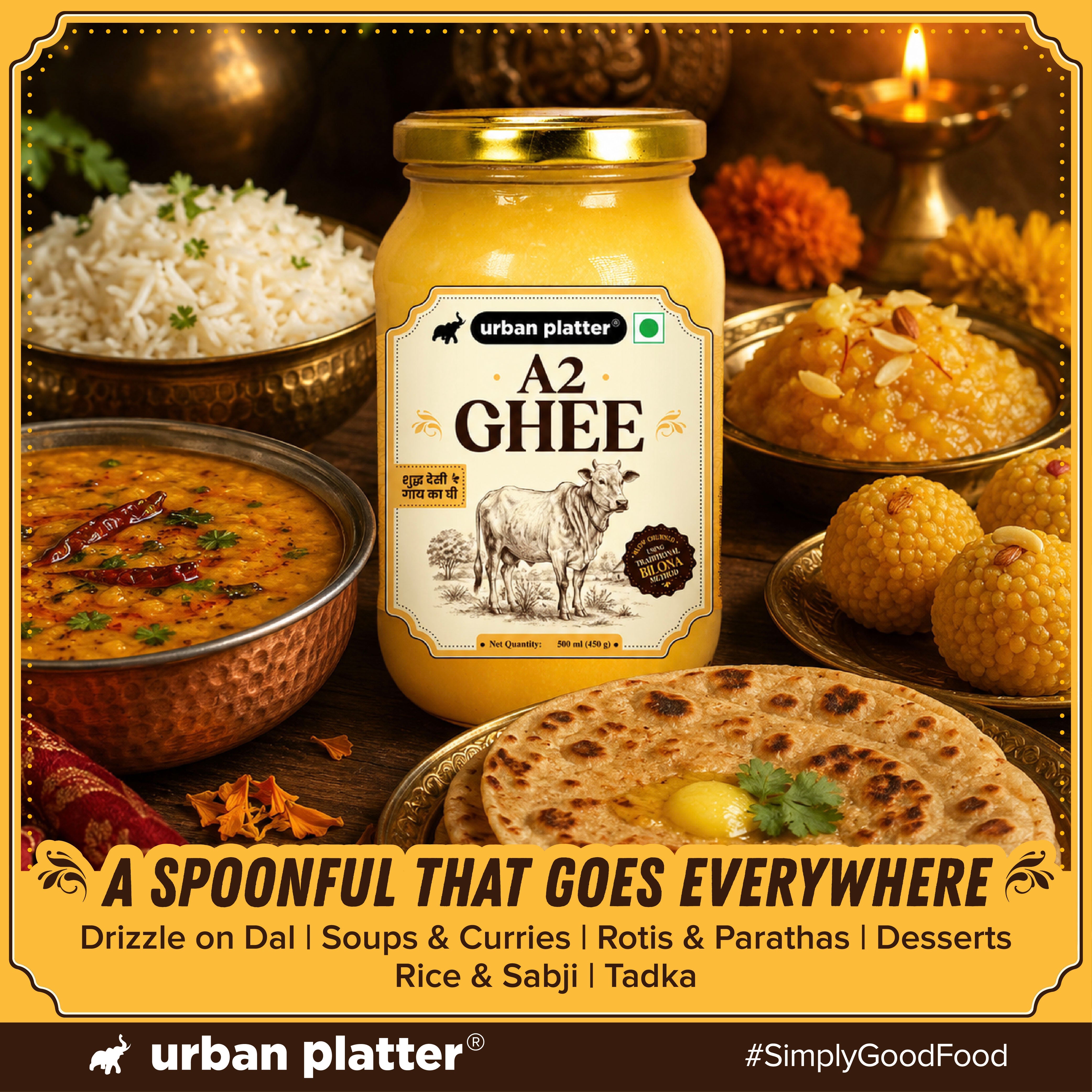 A2 Ghee, 1L (Curd-Churned Bilona Desi Ghee for Cooking, Tadka & Daily Meals | Made from A2 Cow Milk) image 10