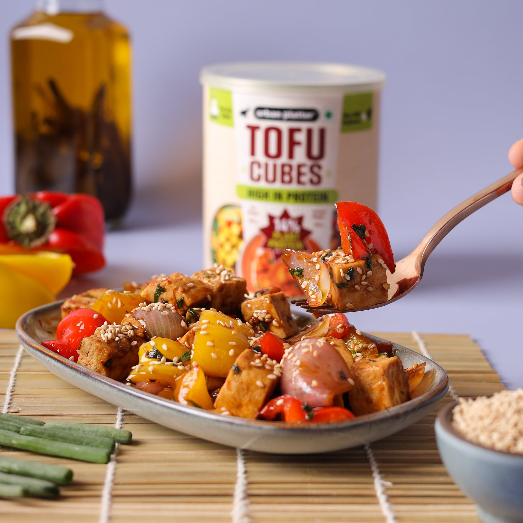 Tofu Cubes, 800g (Drained Weight: 450g | 14% Plant Protein | Ready-to-Use for Stir-Fries, Curries, Salads & Soups) image 6