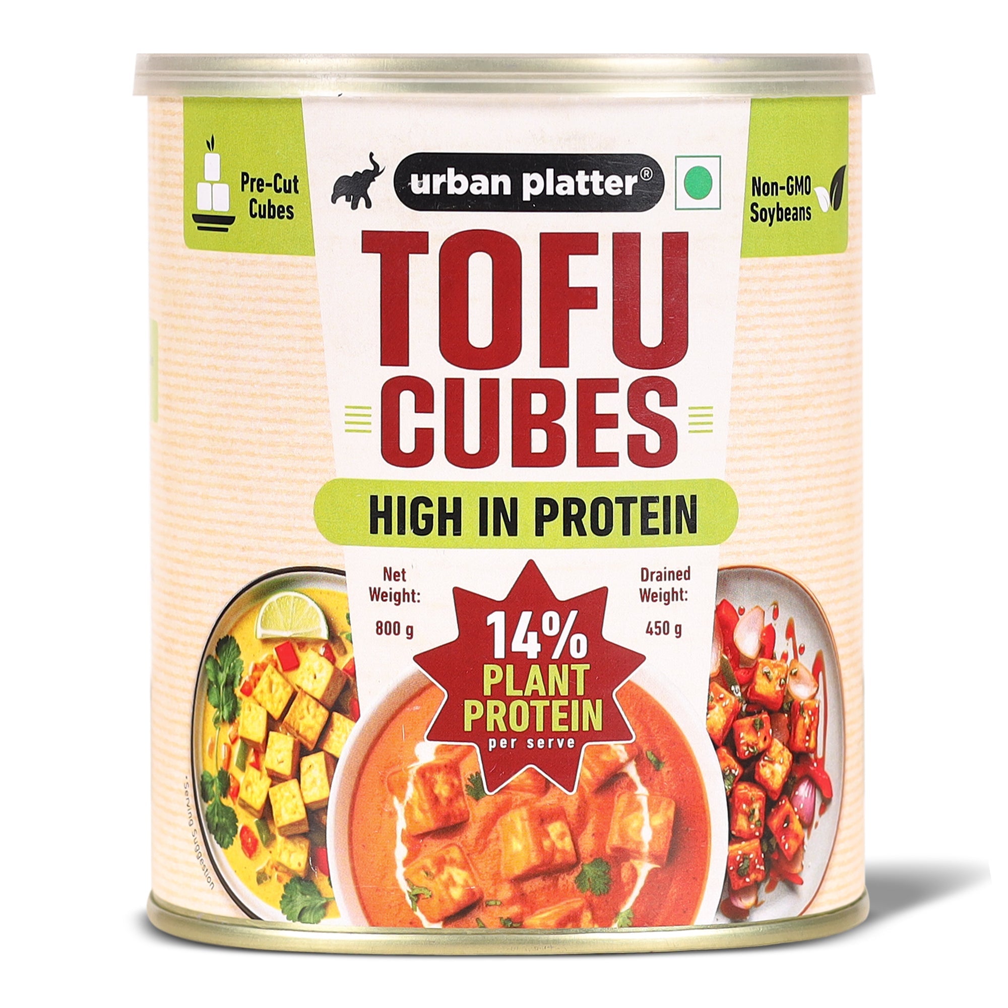 Tofu Cubes, 800g (Drained Weight: 450g | 14% Plant Protein | Ready-to-Use for Stir-Fries, Curries, Salads & Soups) image 1