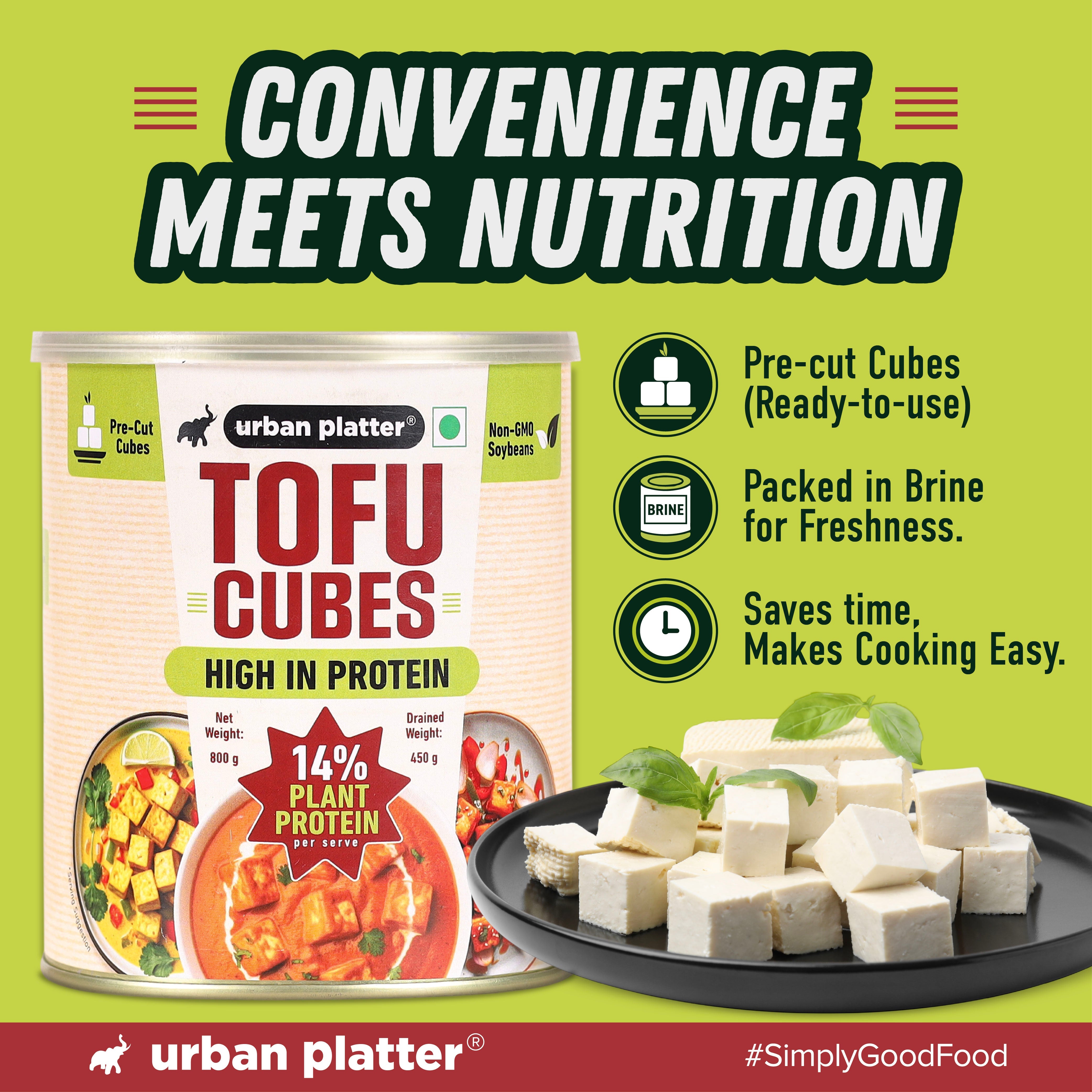 Tofu Cubes, 800g (Drained Weight: 450g | 14% Plant Protein | Ready-to-Use for Stir-Fries, Curries, Salads & Soups) image 5