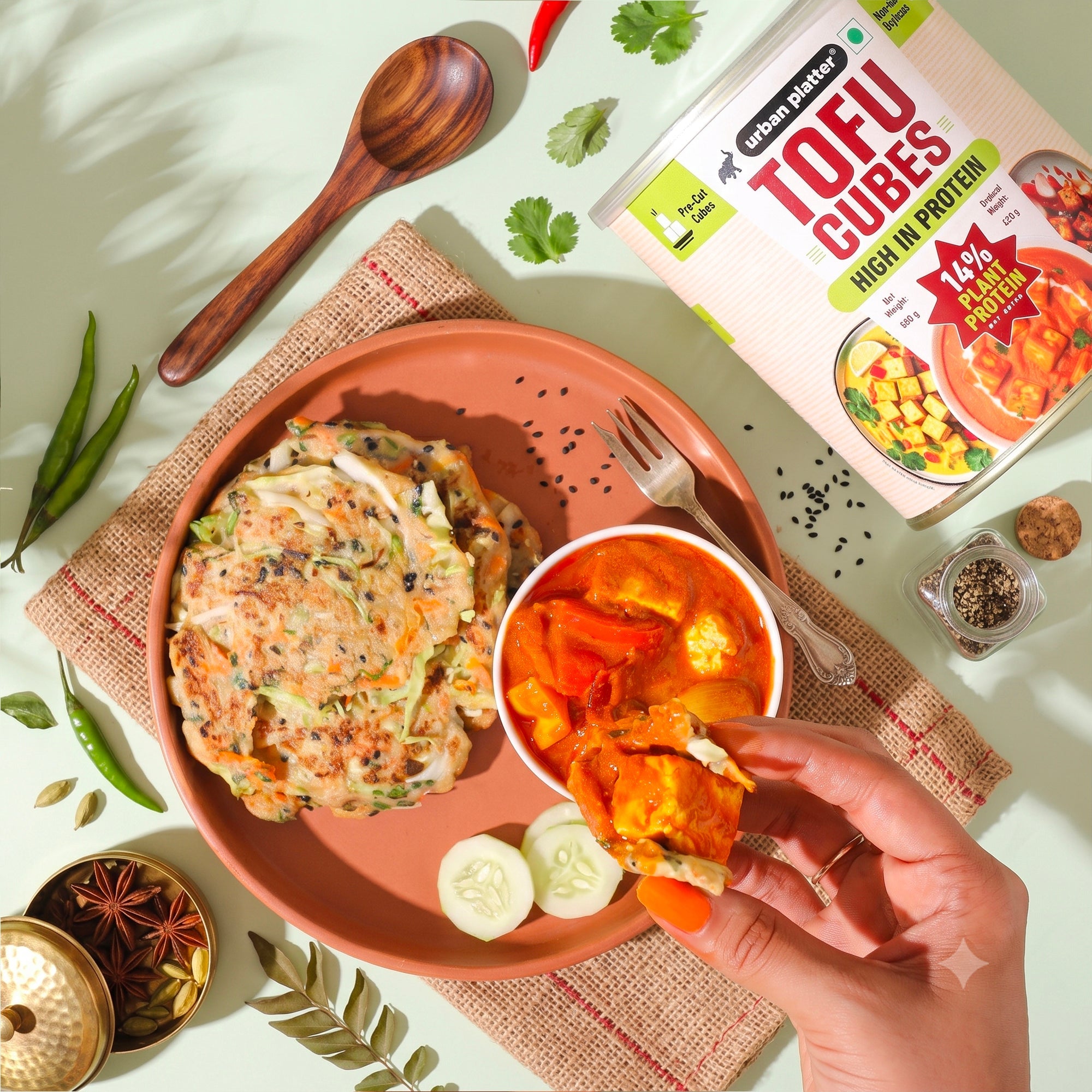 Tofu Cubes, 800g (Drained Weight: 450g | 14% Plant Protein | Ready-to-Use for Stir-Fries, Curries, Salads & Soups) image 10
