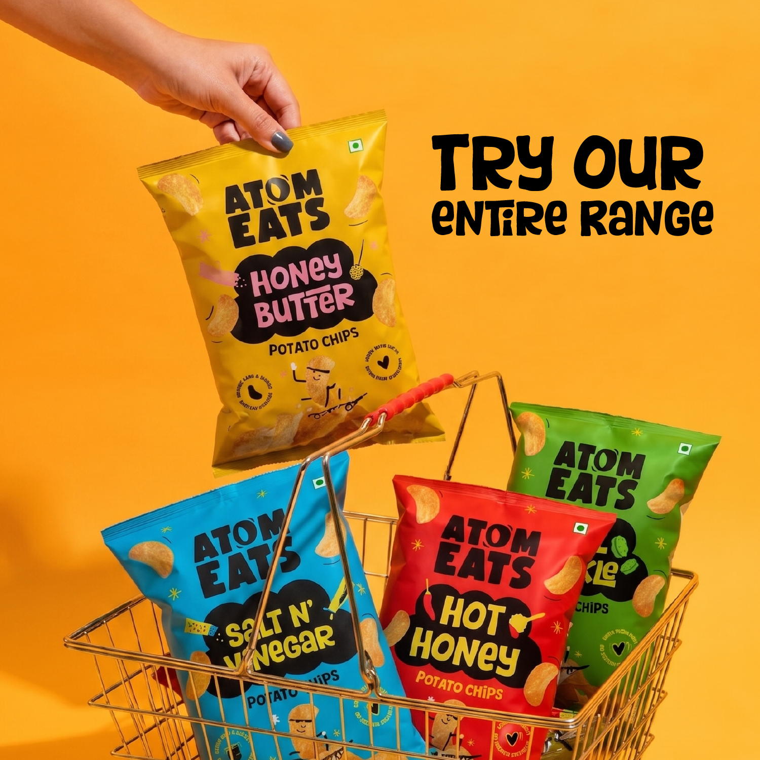 Atom Eats Honey Butter Potato Chips, 60g (Crispy Potato Chips, Sweet & Savoury Honey Butter Flavor, Rich & Crunchy Snack) image 5