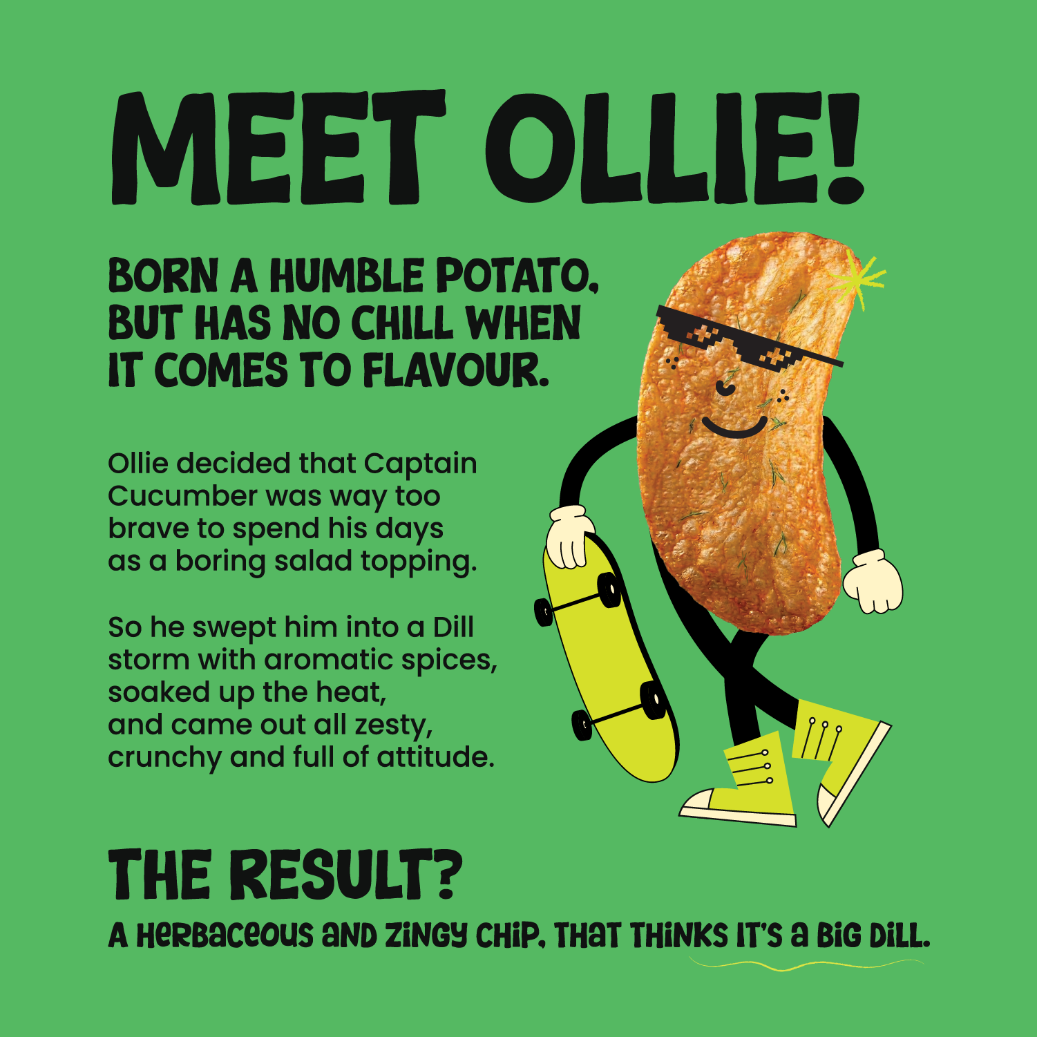 Atom eats Dill Pickle Potato Chips, 60g (Crispy Potato Chips, Tangy Dill Pickle Flavor, Bold & Crunchy Snack) image 3