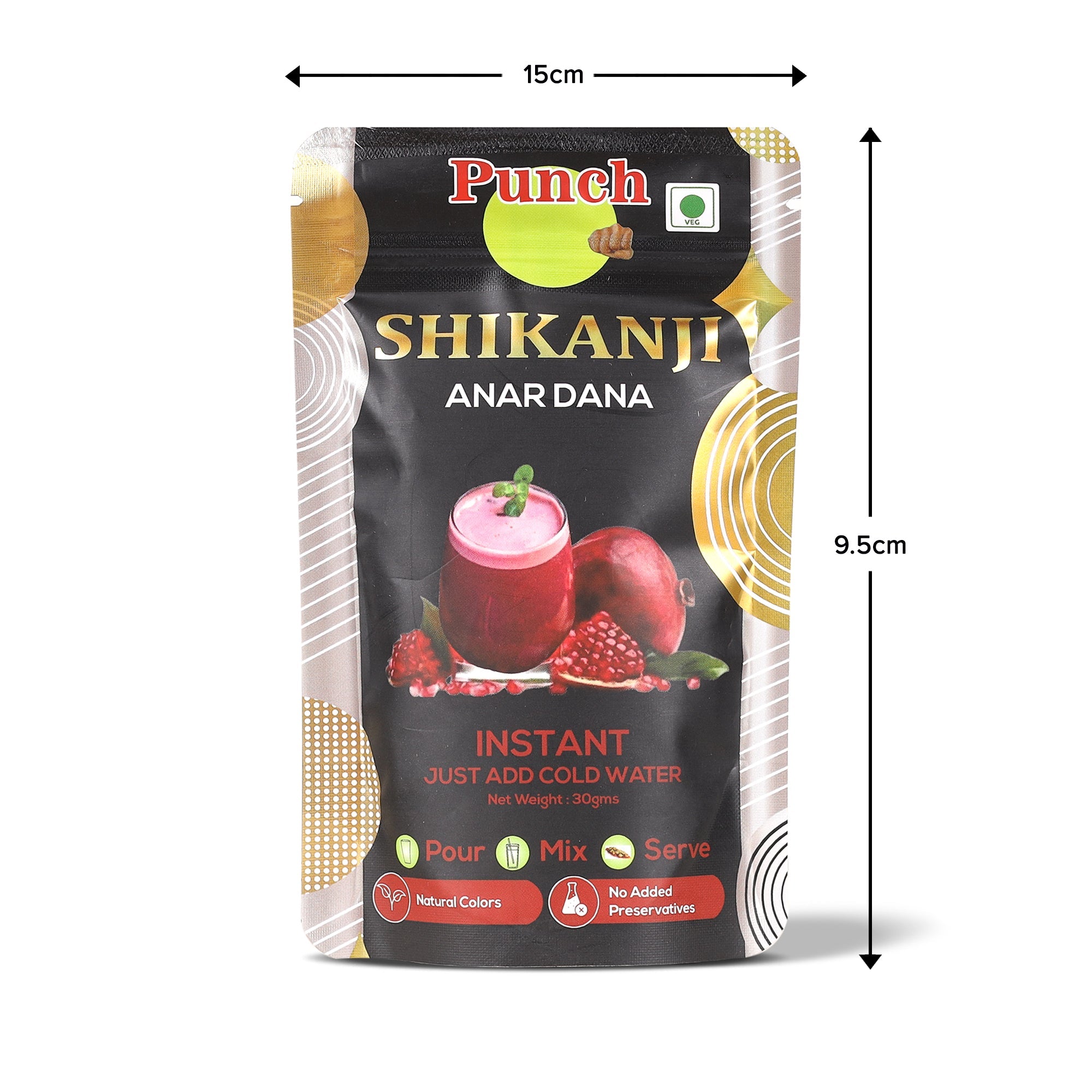 Instant Shikanji Mix Anar Dana, 30g (Instant Indian Lemonade Powder | Refreshing Pomegranate Drink Mix | Just Add Water or Soda | Natural Colours | No Added Preservatives | Makes 3 Servings) image 5