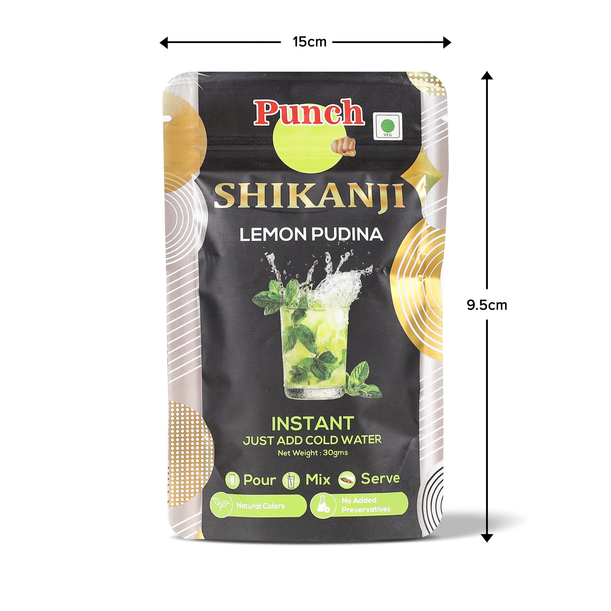 Instant Shikanji Mix Lemon Pudina, 30g (Instant Indian Lemonade Powder | Refreshing Mint & Lemon Drink Mix | Just Add Water or Soda | No Added Preservatives | Makes 3 Servings) image 5