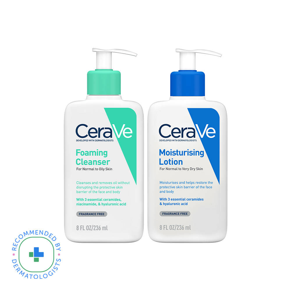 CeraVe Facewash Moisturizing Lotion Combo