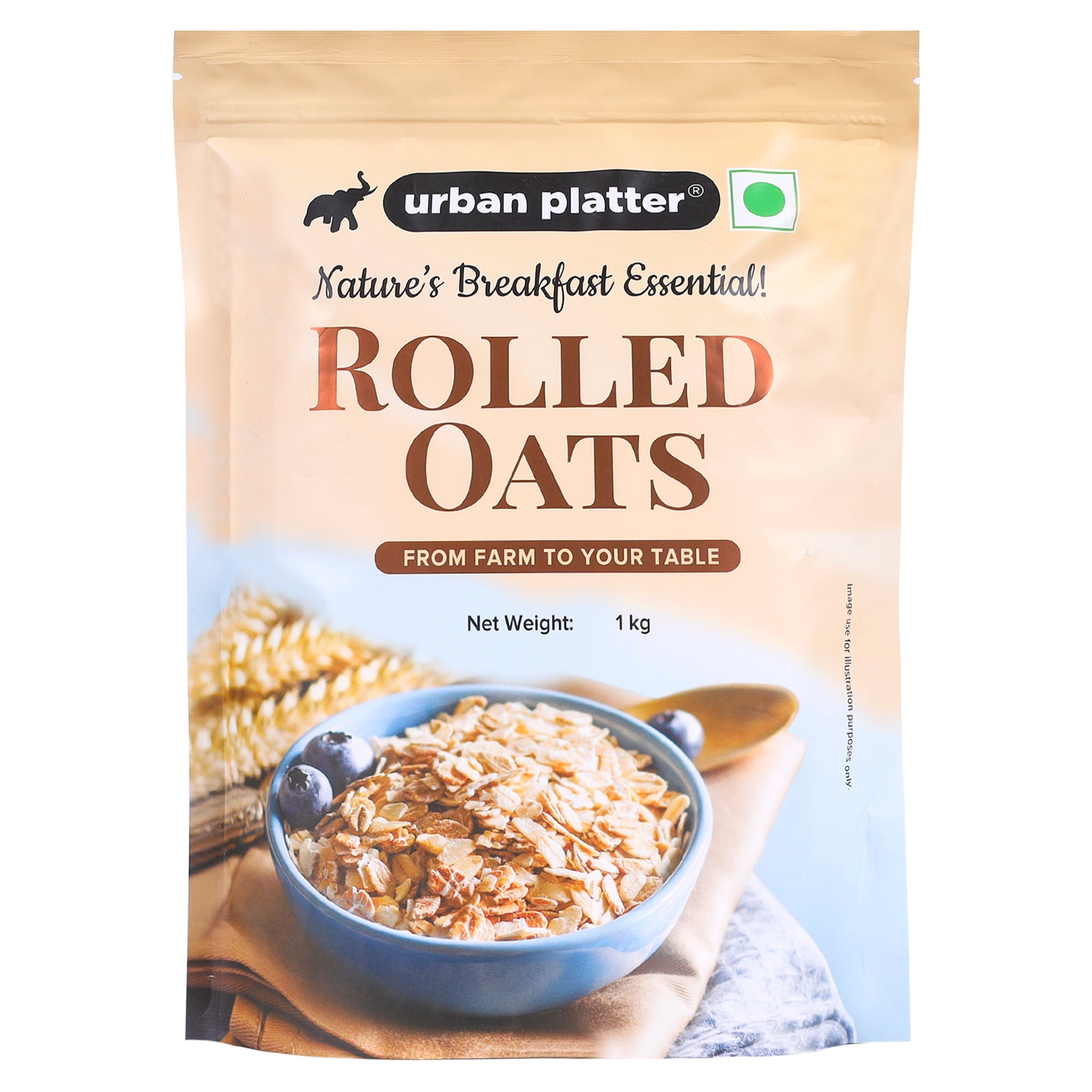 Urban Platter Rolled Oats 1kg front pack