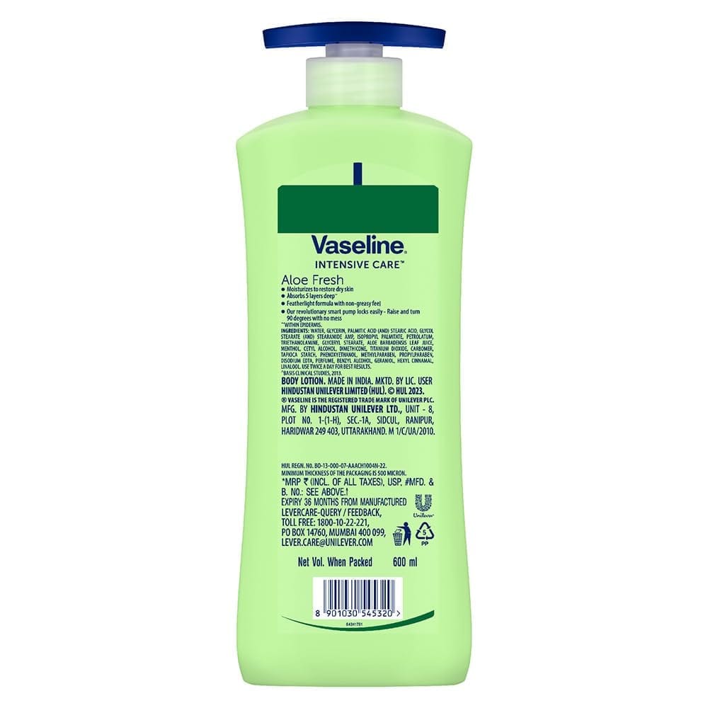 Vaseline - Intensive Care Aloe Fresh 24 Hours Serum In Lotion (600ML)
