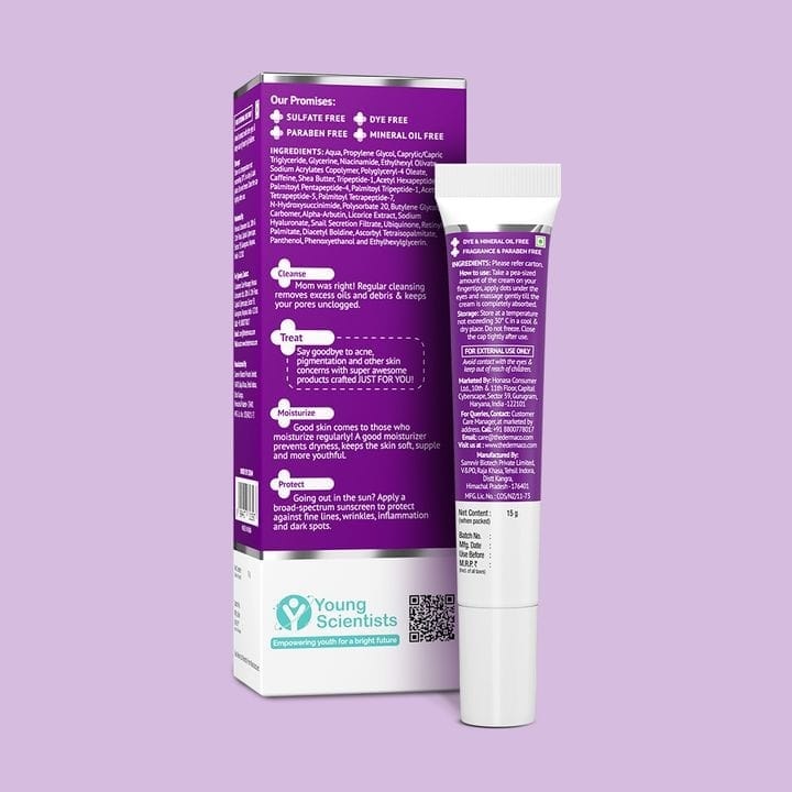 The Derma - Snail Peptide 96 Under Eye Repair Cream For Dark Circles & Puffiness (15g)